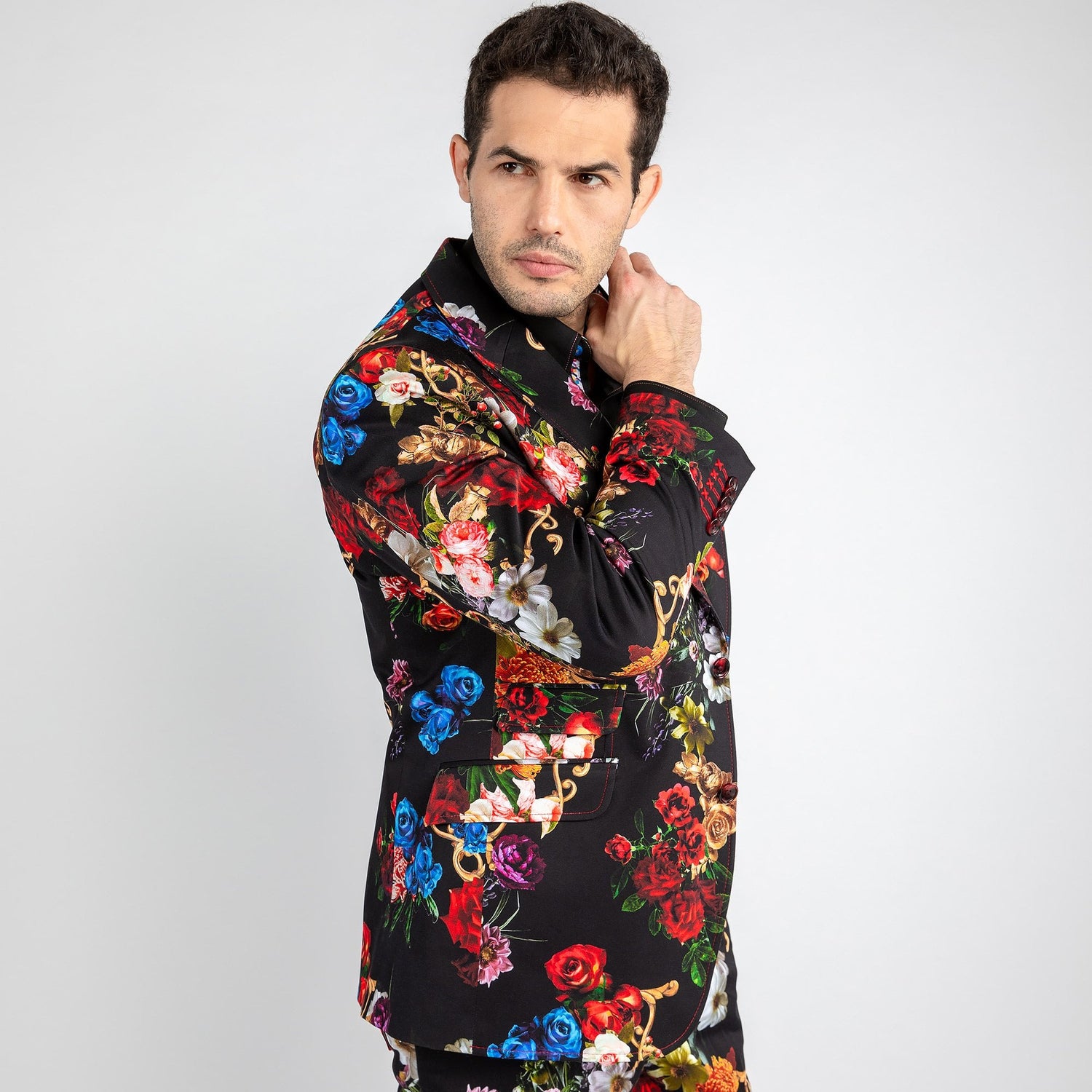 FLORAL PRINTED 2 PIECE SUIT - Premium Men's Patterned Shirt by Claudio Lugli | Bold Design, Tailored Fit, Best Printed Shirts