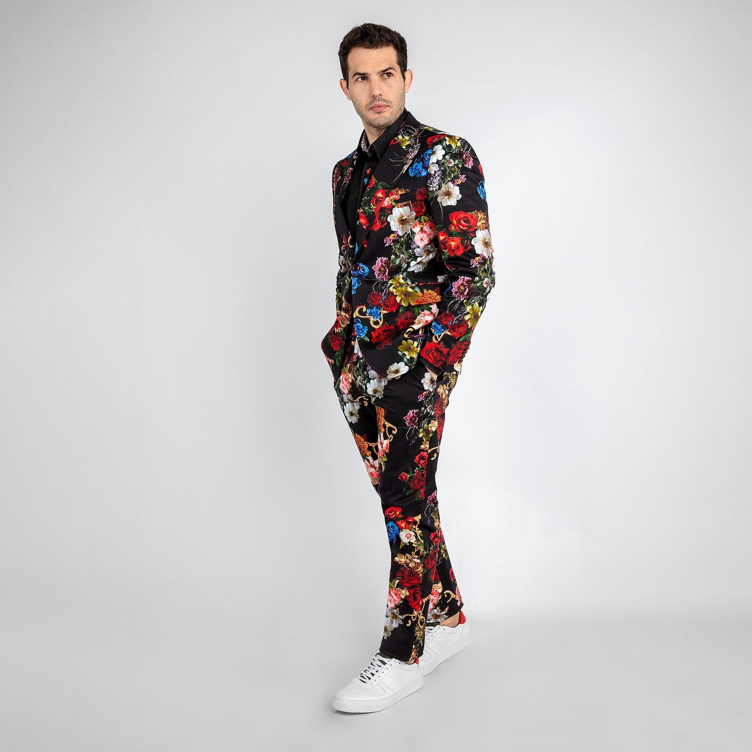 FLORAL PRINTED 2 PIECE SUIT - Premium Men's Patterned Shirt by Claudio Lugli | Bold Design, Tailored Fit, Best Printed Shirts