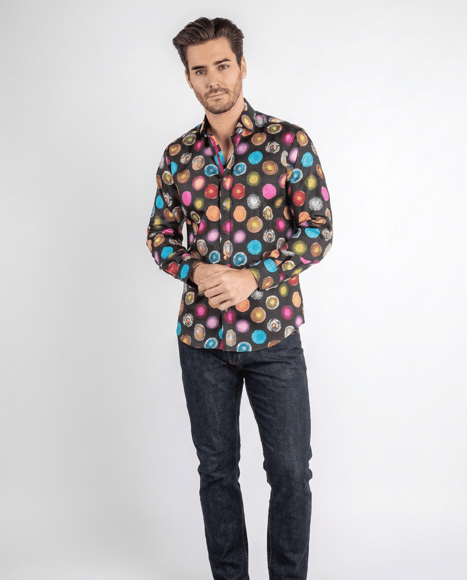Geodes and Gemstones Print Shirt - Claudio Lugli Shirts