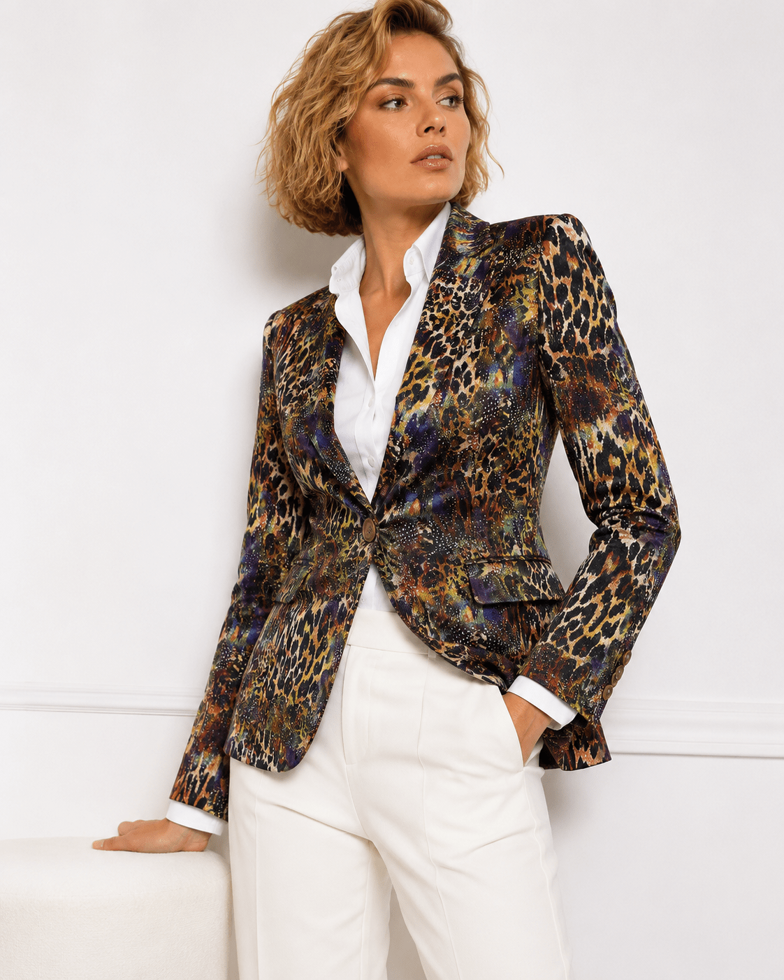 Gilded Instinct Leopard Print Blazer - Claudio Lugli Shirts