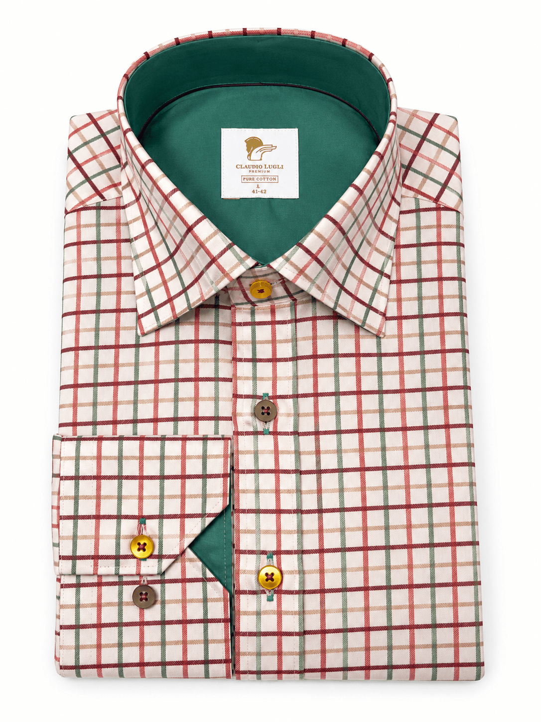 Gingerbread Check Shirt - Claudio Lugli Shirts