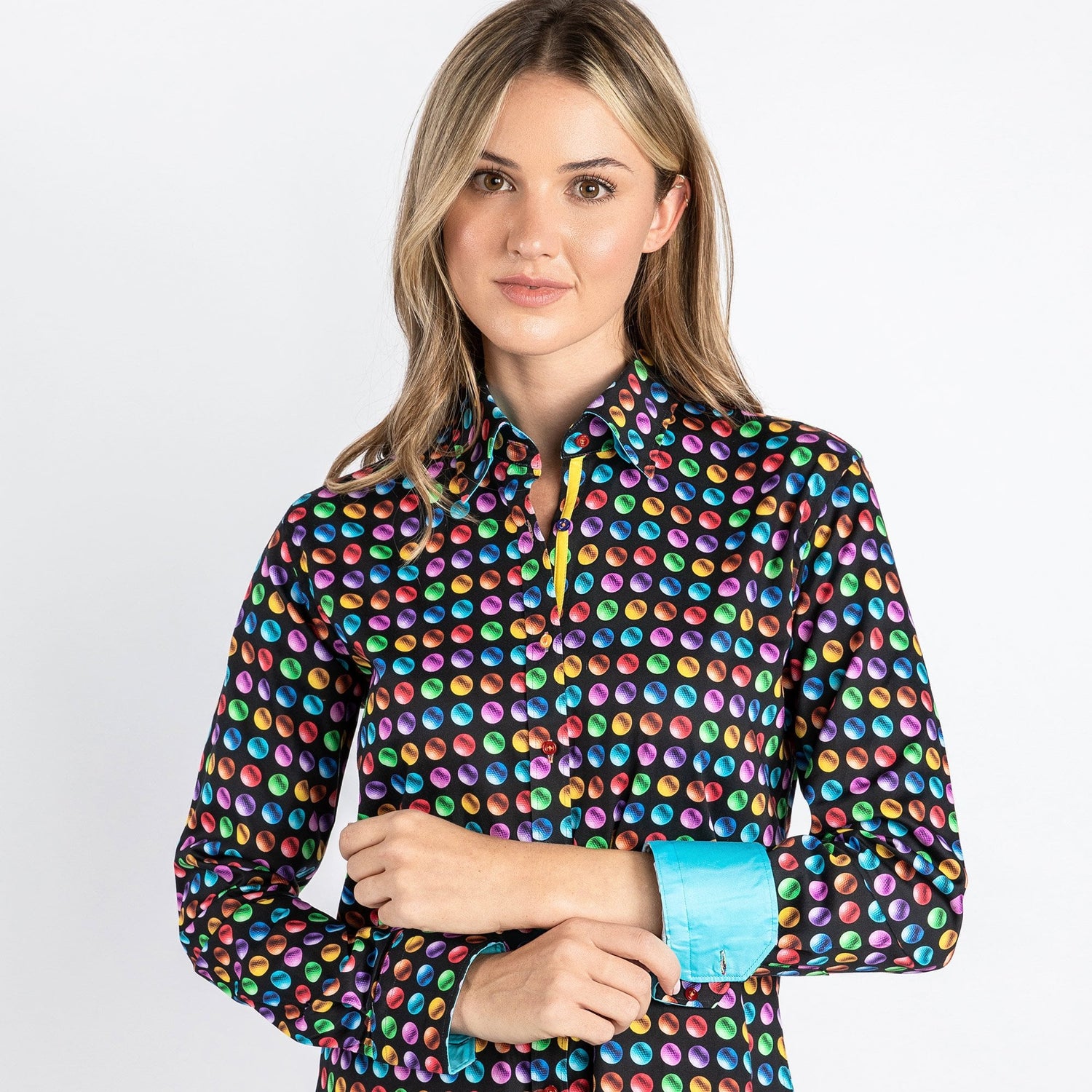 GOLF BALLS WOMENS PRINT SHIRT - Premium Men's Patterned Shirt by Claudio Lugli | Bold Design, Tailored Fit, Best Printed Shirts