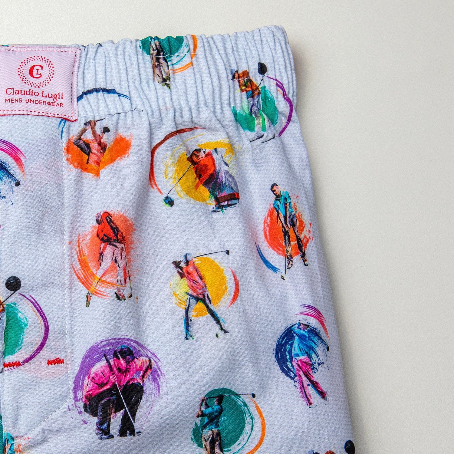 GOLF COTTON POPLIN PRINT BOXER SHORTS – Premium Men's Patterned Shirt by Claudio Lugli | Bold Design, Tailored Fit, Best Printed Shirts