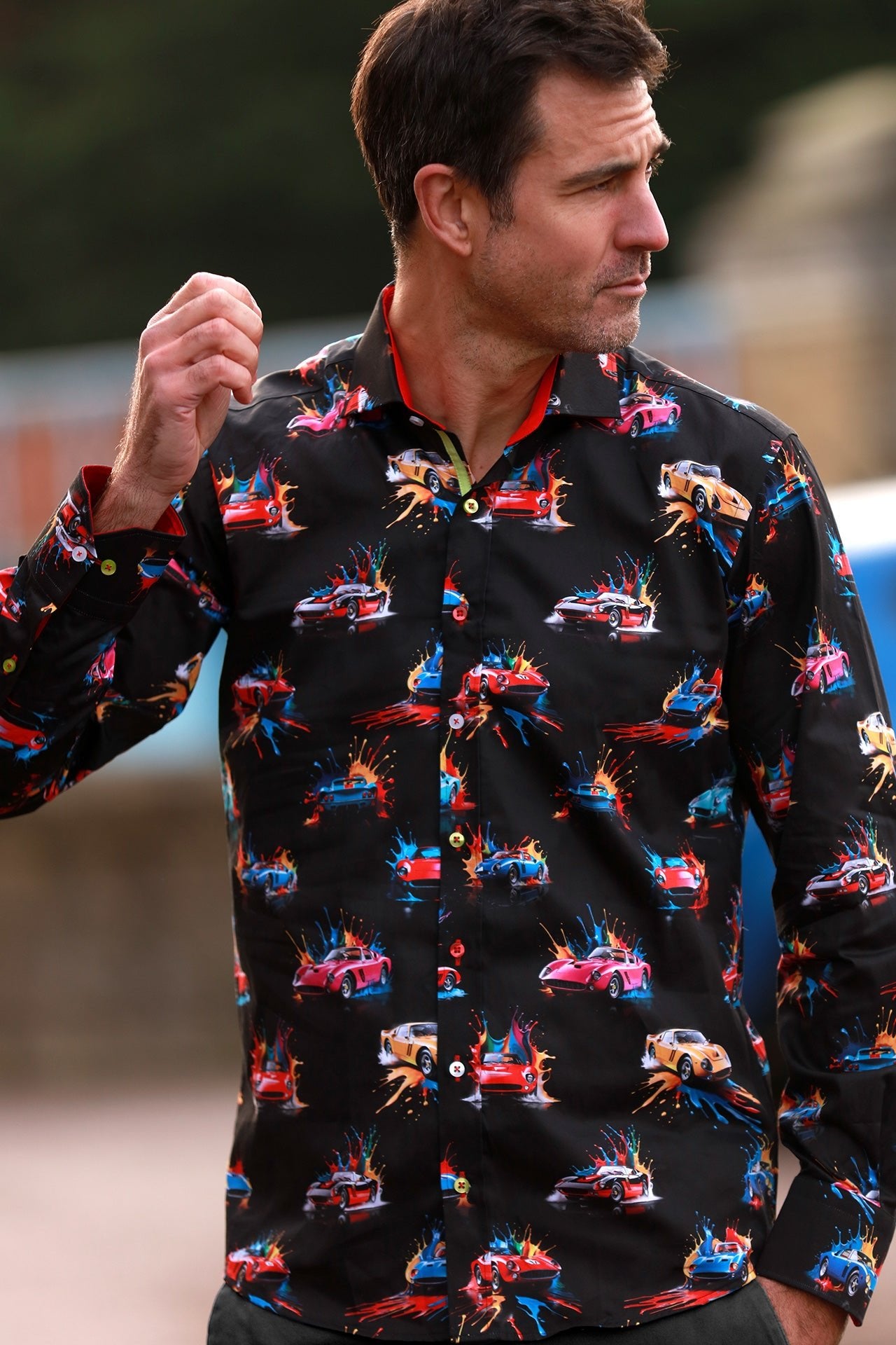 GRAN TURISMO PRINT SHIRT - Premium Men's Patterned Shirt by Claudio Lugli | Bold Design, Tailored Fit, Best Printed Shirts