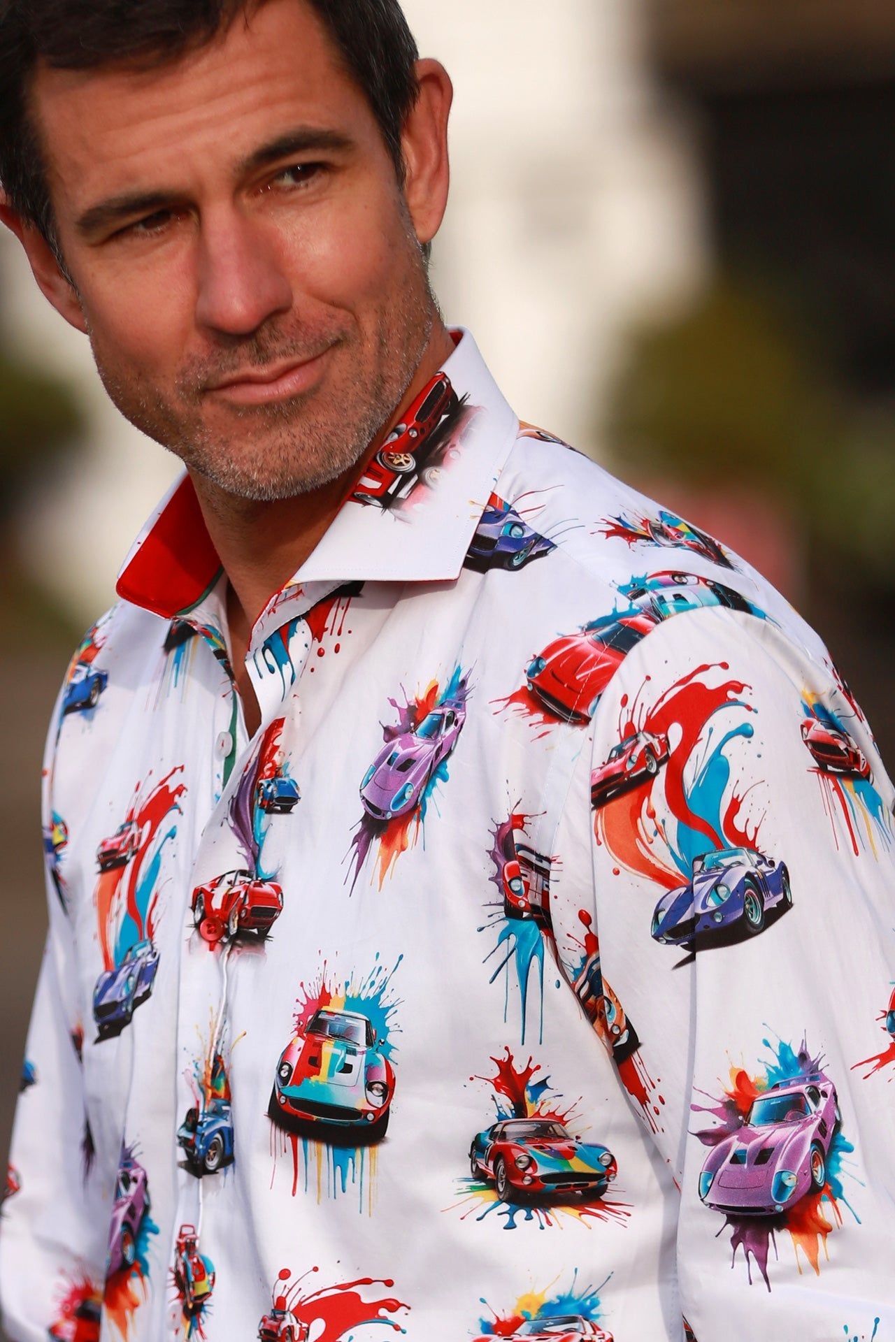 GRAN TURISMO PRINT SHIRT - Premium Men's Patterned Shirt by Claudio Lugli | Bold Design, Tailored Fit, Best Printed Shirts