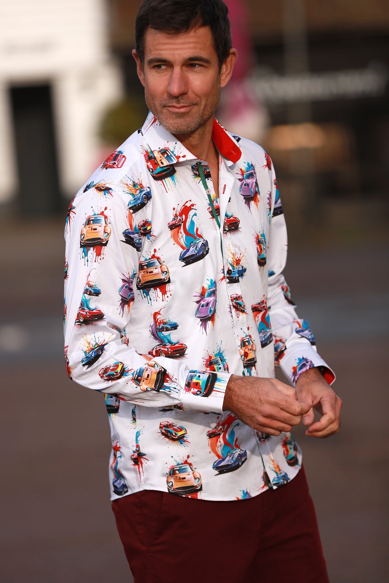 GRAN TURISMO PRINT SHIRT - Premium Men's Patterned Shirt by Claudio Lugli | Bold Design, Tailored Fit, Best Printed Shirts