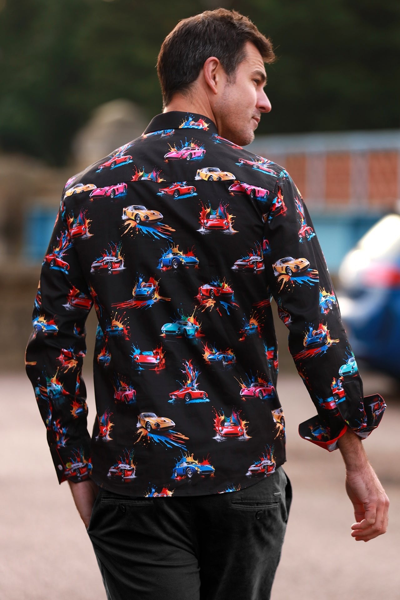 GRAN TURISMO PRINT SHIRT - Premium Men's Patterned Shirt by Claudio Lugli | Bold Design, Tailored Fit, Best Printed Shirts