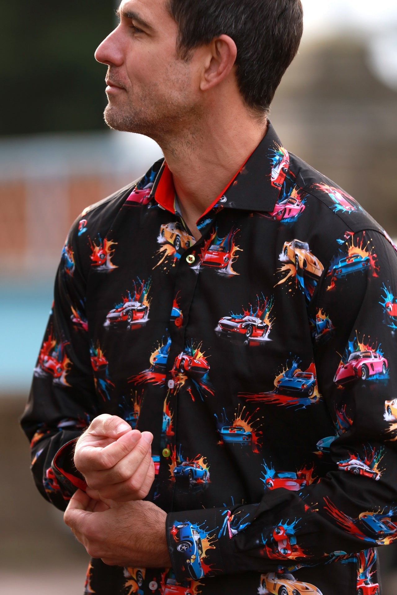 GRAN TURISMO PRINT SHIRT - Premium Men's Patterned Shirt by Claudio Lugli | Bold Design, Tailored Fit, Best Printed Shirts