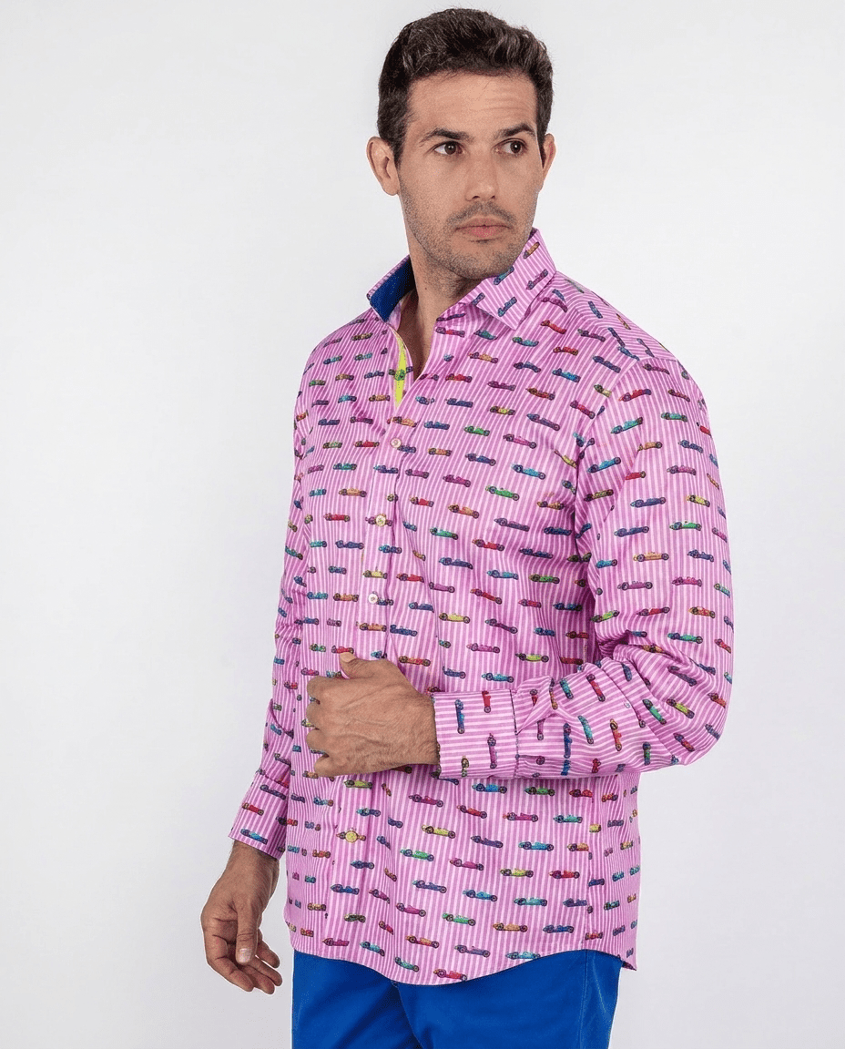 Grand Prix Stripes Print Shirt - Claudio Lugli Shirts