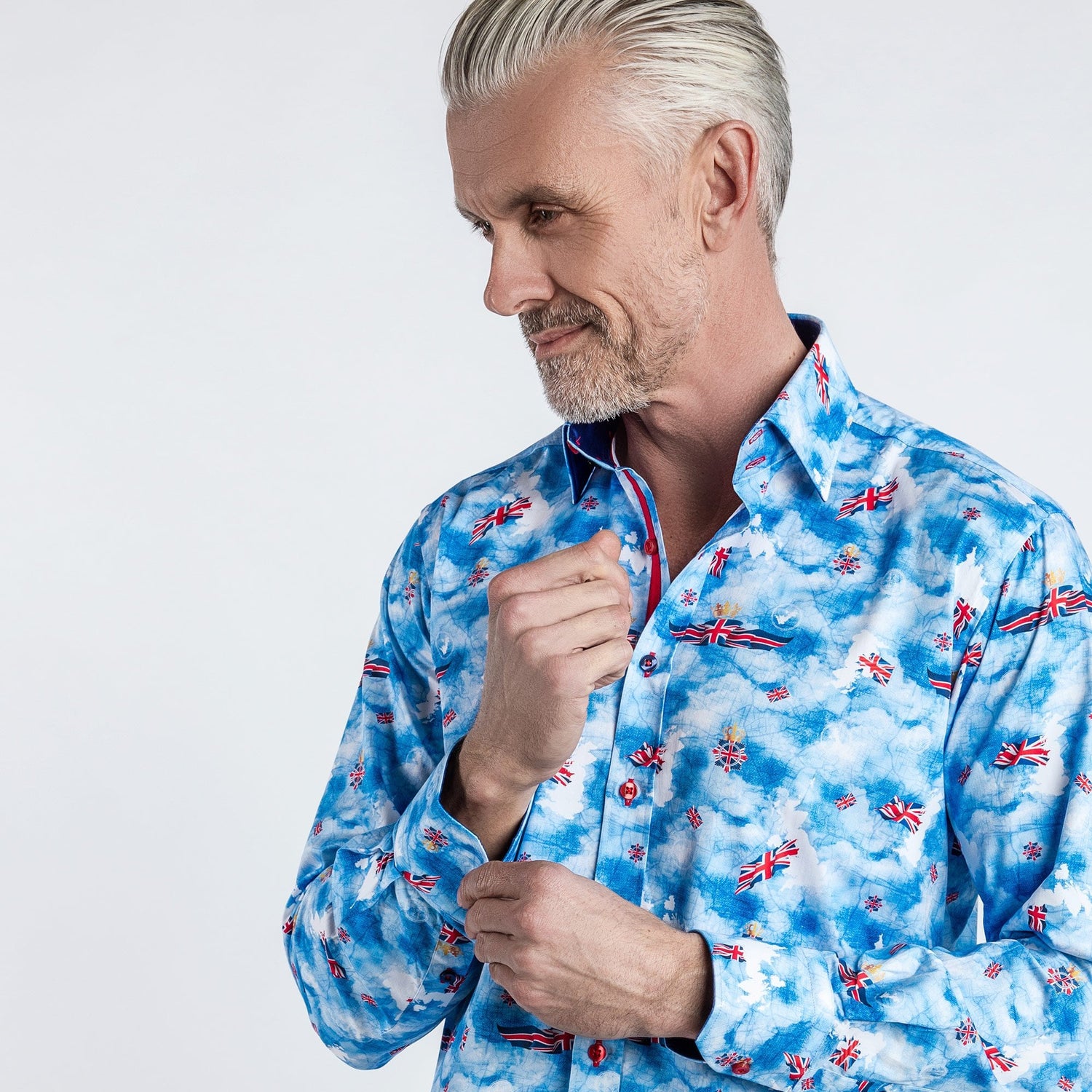 GREAT BRITAIN - Premium Men's Patterned Shirt by Claudio Lugli | Bold Design, Tailored Fit, Best Printed Shirts