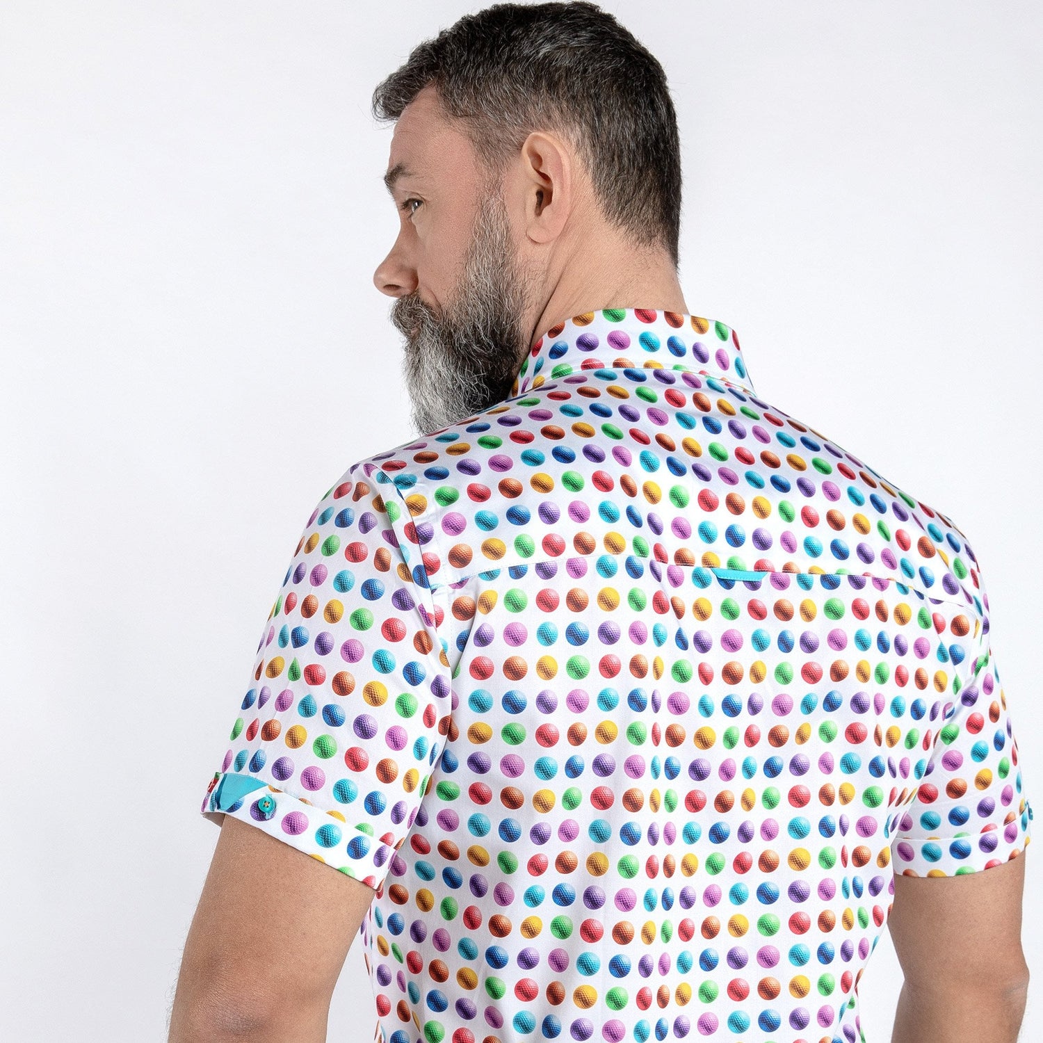 GROOVED POLKA SHORT SLEEVE SHIRT - Premium Men's Patterned Shirt by Claudio Lugli | Bold Design, Tailored Fit, Best Printed Shirts
