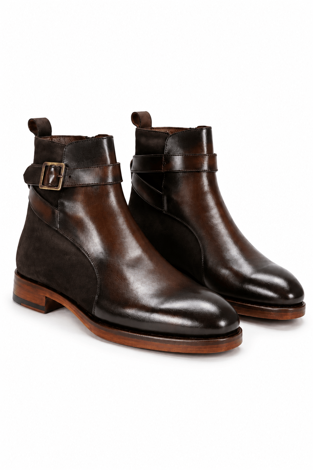 HAND-PAINTED SUEDE & LEATHER BOOTS - Claudio Lugli Shirts