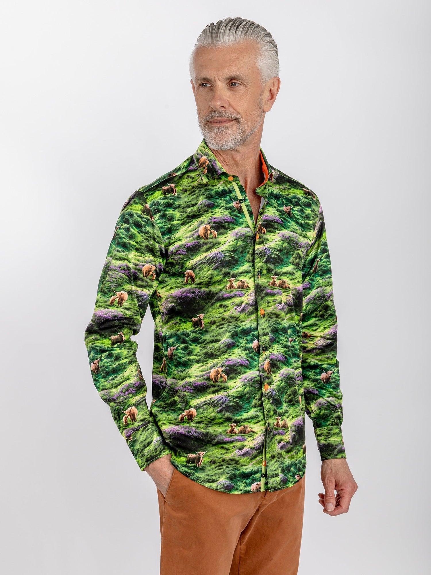 Highland Cow Photographic Print Shirt - Claudio Lugli Shirts