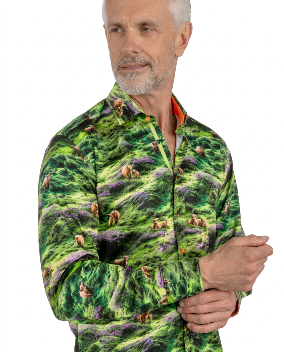 Highland Cow Photographic Print Shirt - Claudio Lugli Shirts