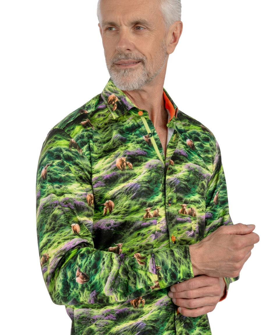 Highland Cow Photographic Print Shirt - Claudio Lugli Shirts