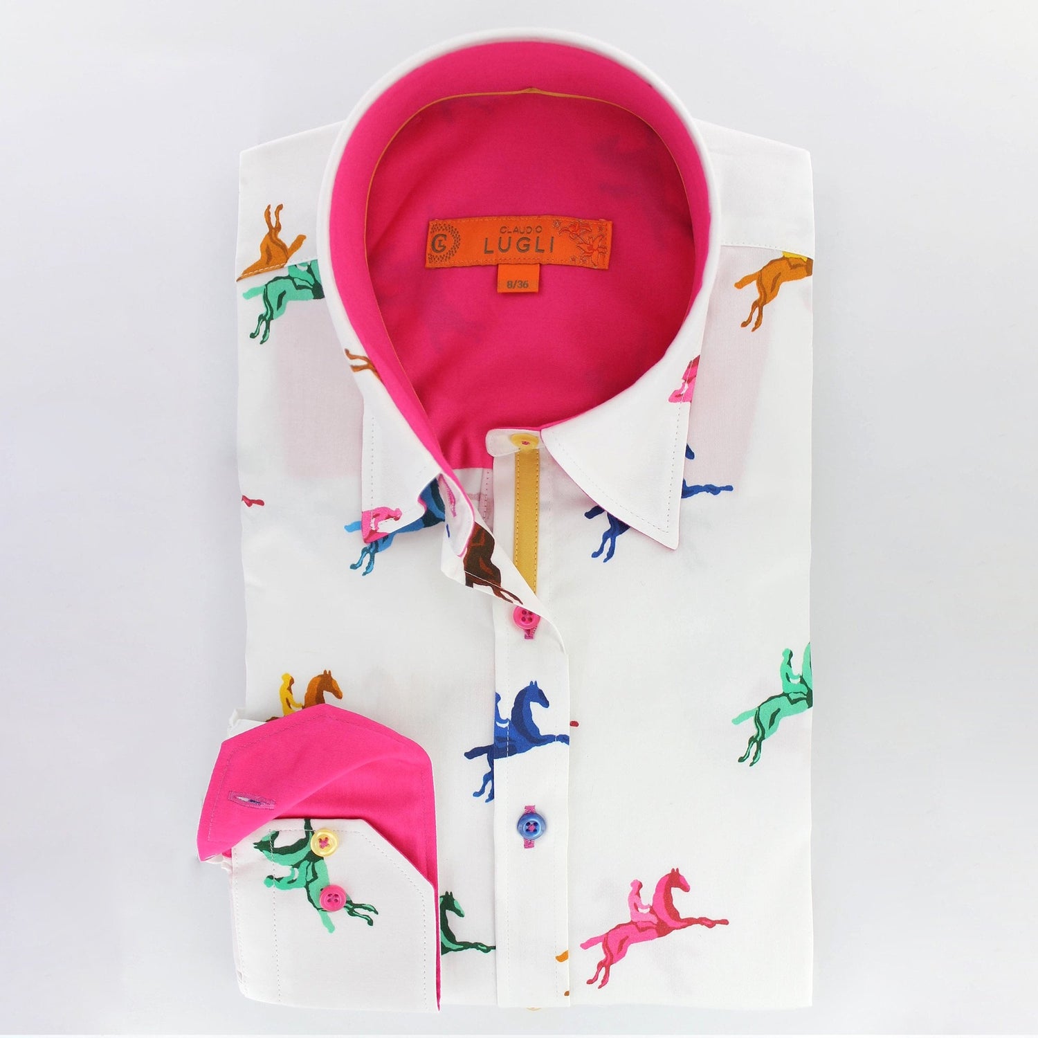 HORSE AND RIDER WOMENS PRINT SHIRT - Premium Men's Patterned Shirt by Claudio Lugli | Bold Design, Tailored Fit, Best Printed Shirts