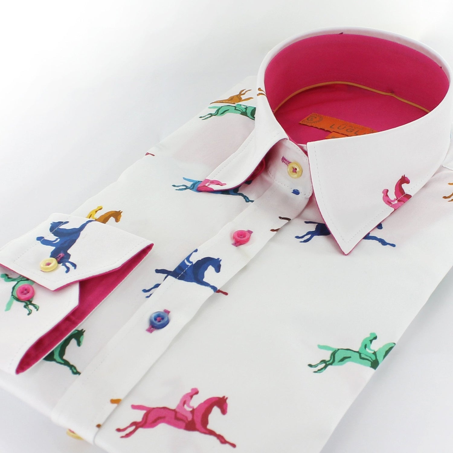 HORSE AND RIDER WOMENS PRINT SHIRT - Premium Men's Patterned Shirt by Claudio Lugli | Bold Design, Tailored Fit, Best Printed Shirts