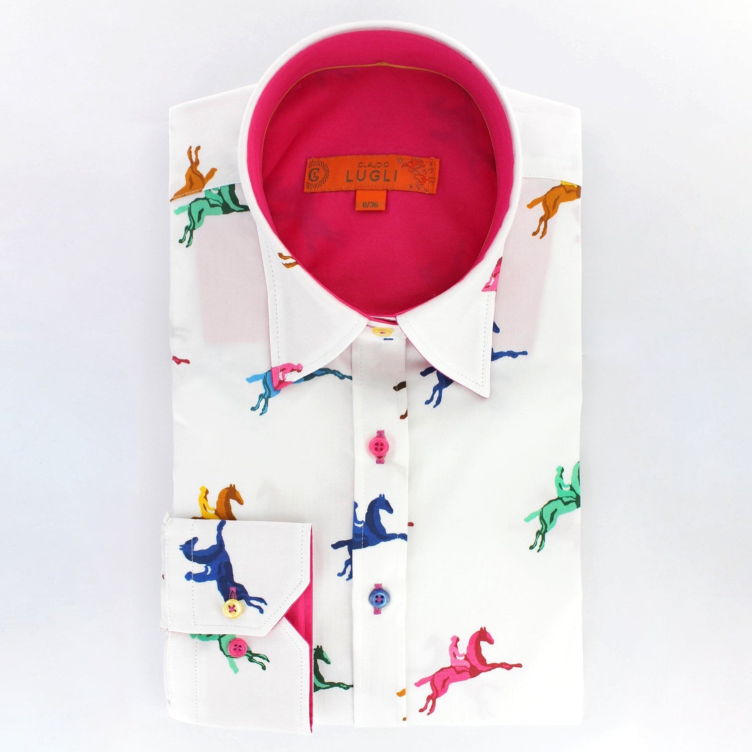 HORSE AND RIDER WOMENS PRINT SHIRT - Premium Men's Patterned Shirt by Claudio Lugli | Bold Design, Tailored Fit, Best Printed Shirts