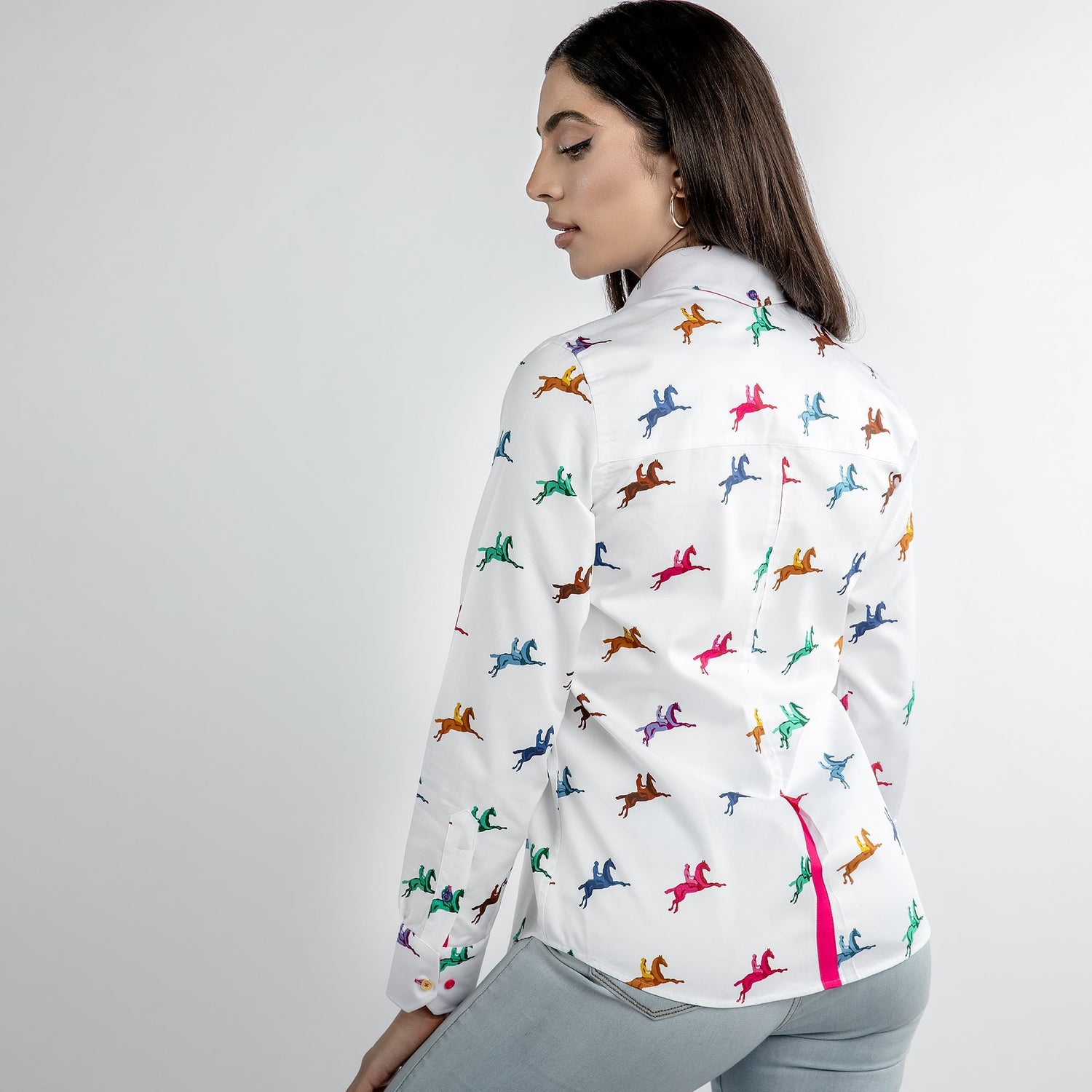 HORSE AND RIDER WOMENS PRINT SHIRT - Premium Men's Patterned Shirt by Claudio Lugli | Bold Design, Tailored Fit, Best Printed Shirts