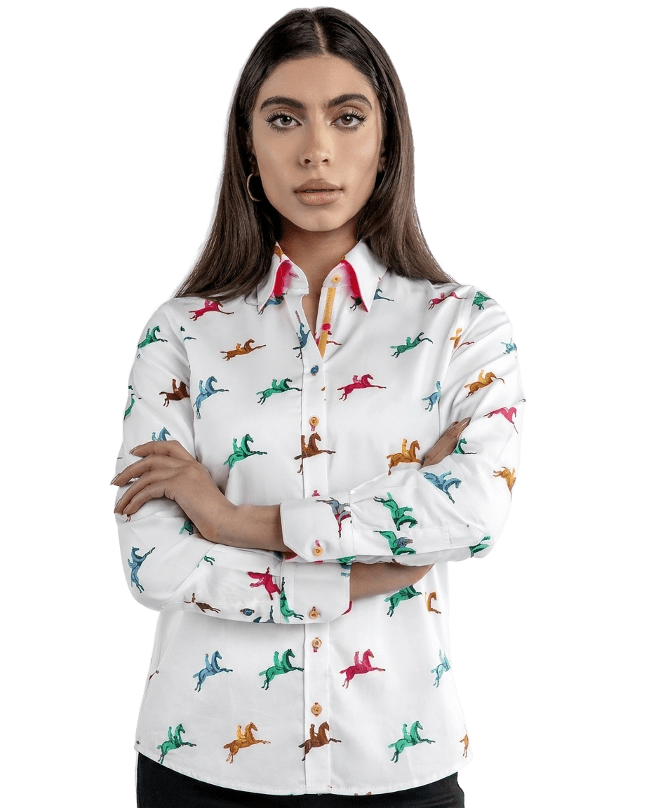 Horse and Rider Womens Print Shirt - Claudio Lugli Shirts