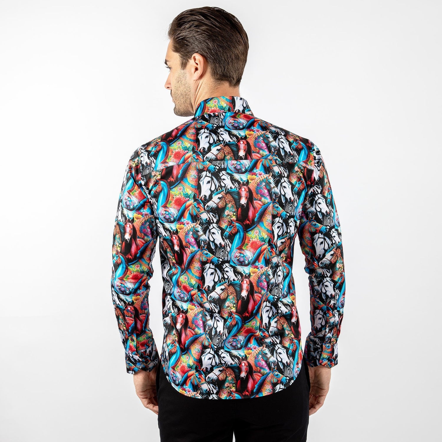 HORSES OF NEPTUNE PRINT SHIRT - Premium Men's Patterned Shirt by Claudio Lugli | Bold Design, Tailored Fit, Best Printed Shirts