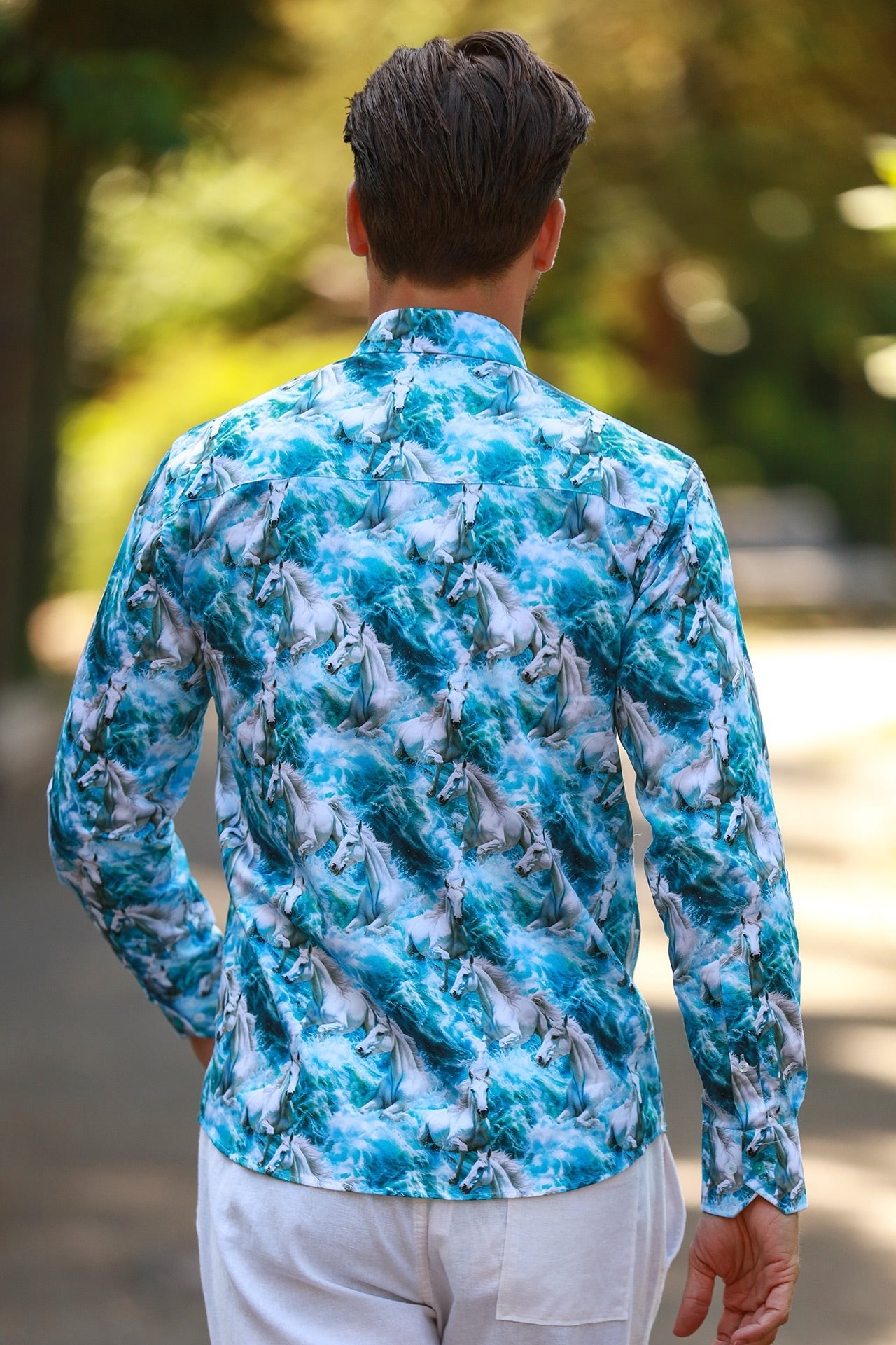 HORSES OF THE TEMPEST PRINT SHIRT - Claudio Lugli Shirts