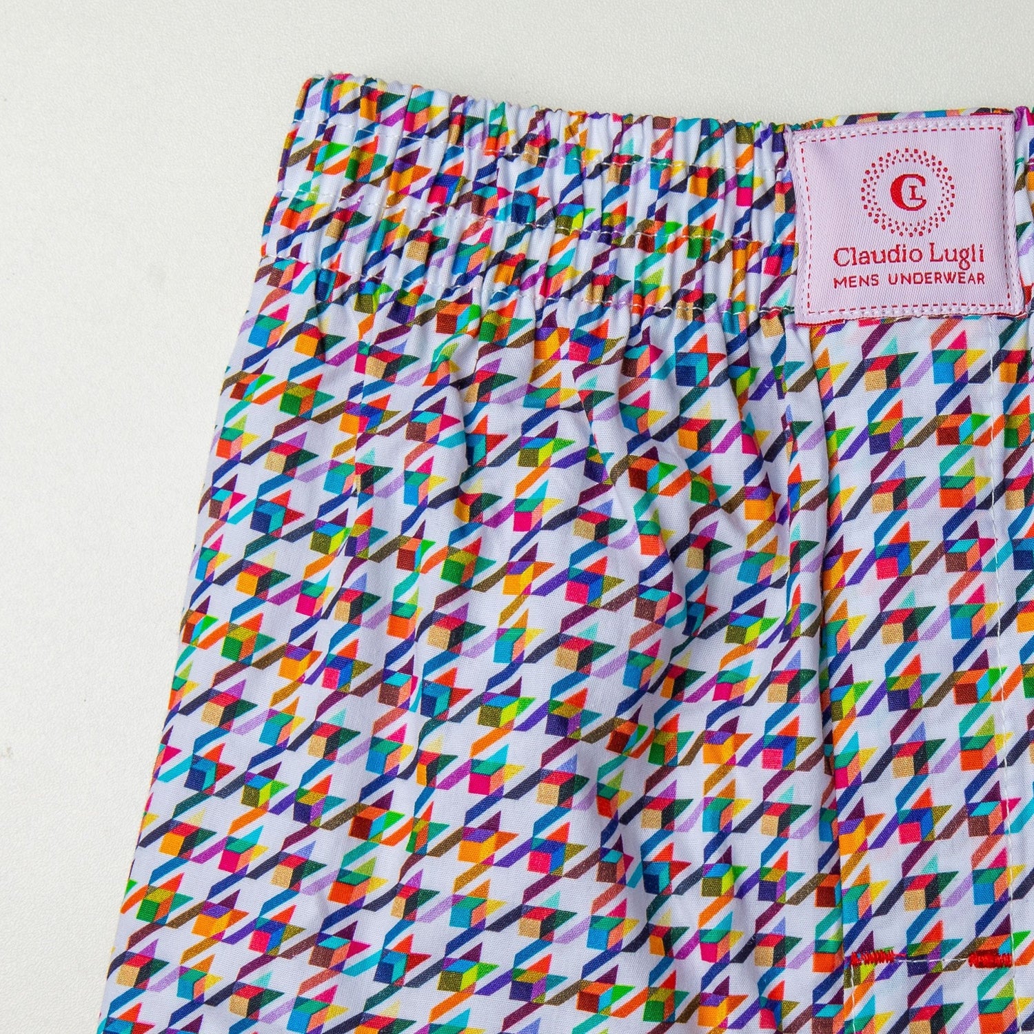 HOUNDSTOOTH COTTON POPLIN PRINT BOXER SHORTS - Premium Men's Patterned Shirt by Claudio Lugli | Bold Design, Tailored Fit, Best Printed Shirts