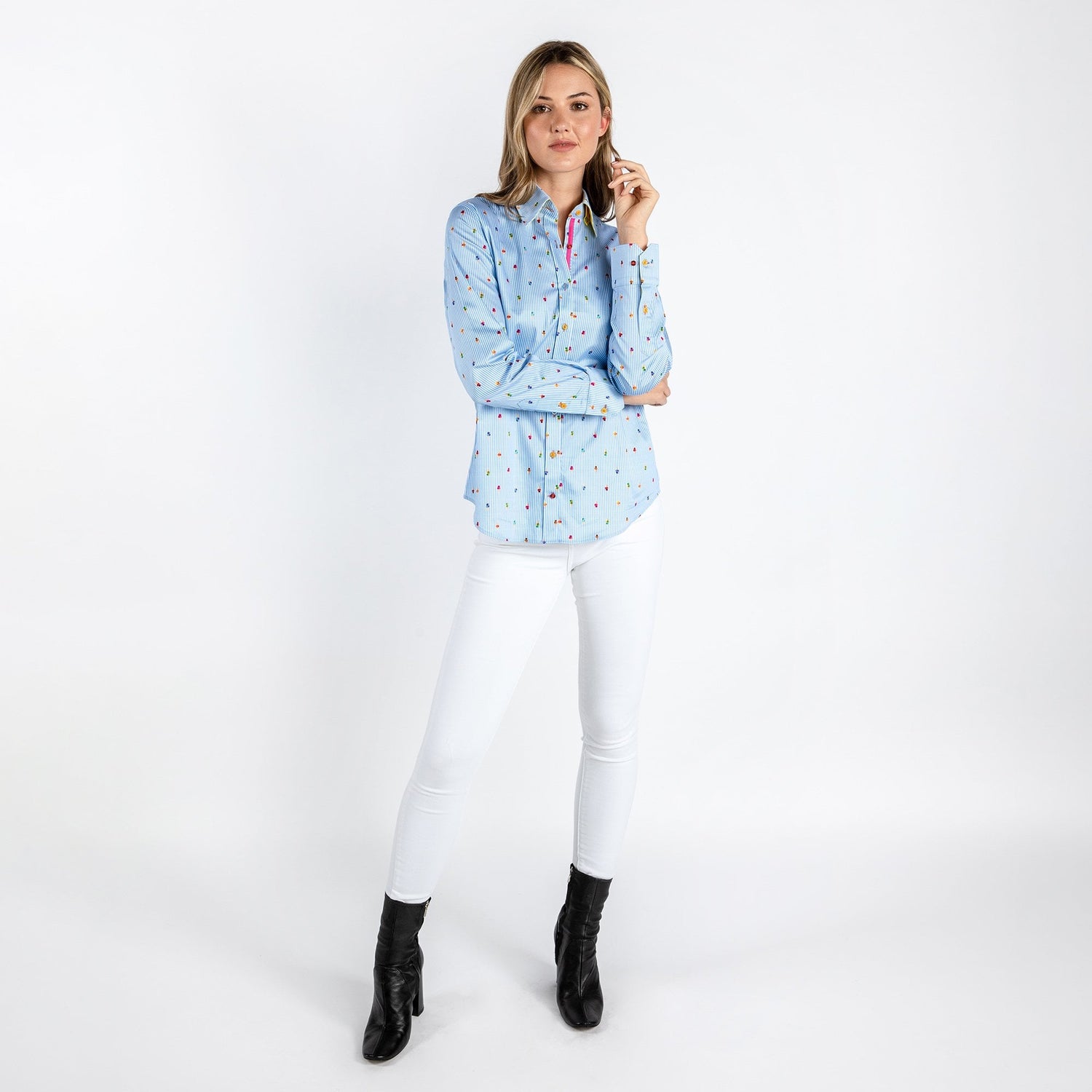 ICE CREAM GELATO CONES WOMENS PRINT SHIRT – Premium Men's Patterned Shirt by Claudio Lugli | Bold Design, Tailored Fit, Best Printed Shirts