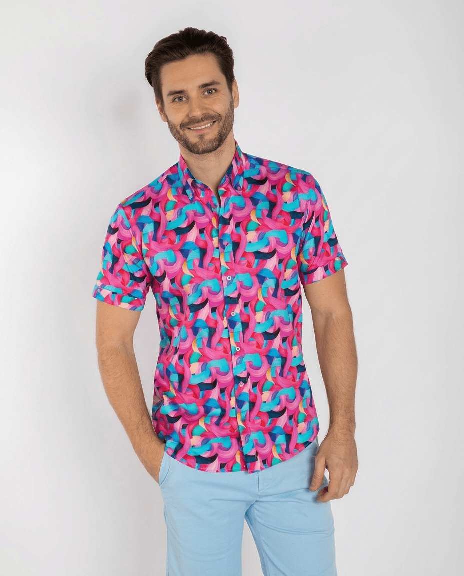 Infinite Swirls Short Sleeve Shirt - Claudio Lugli Shirts