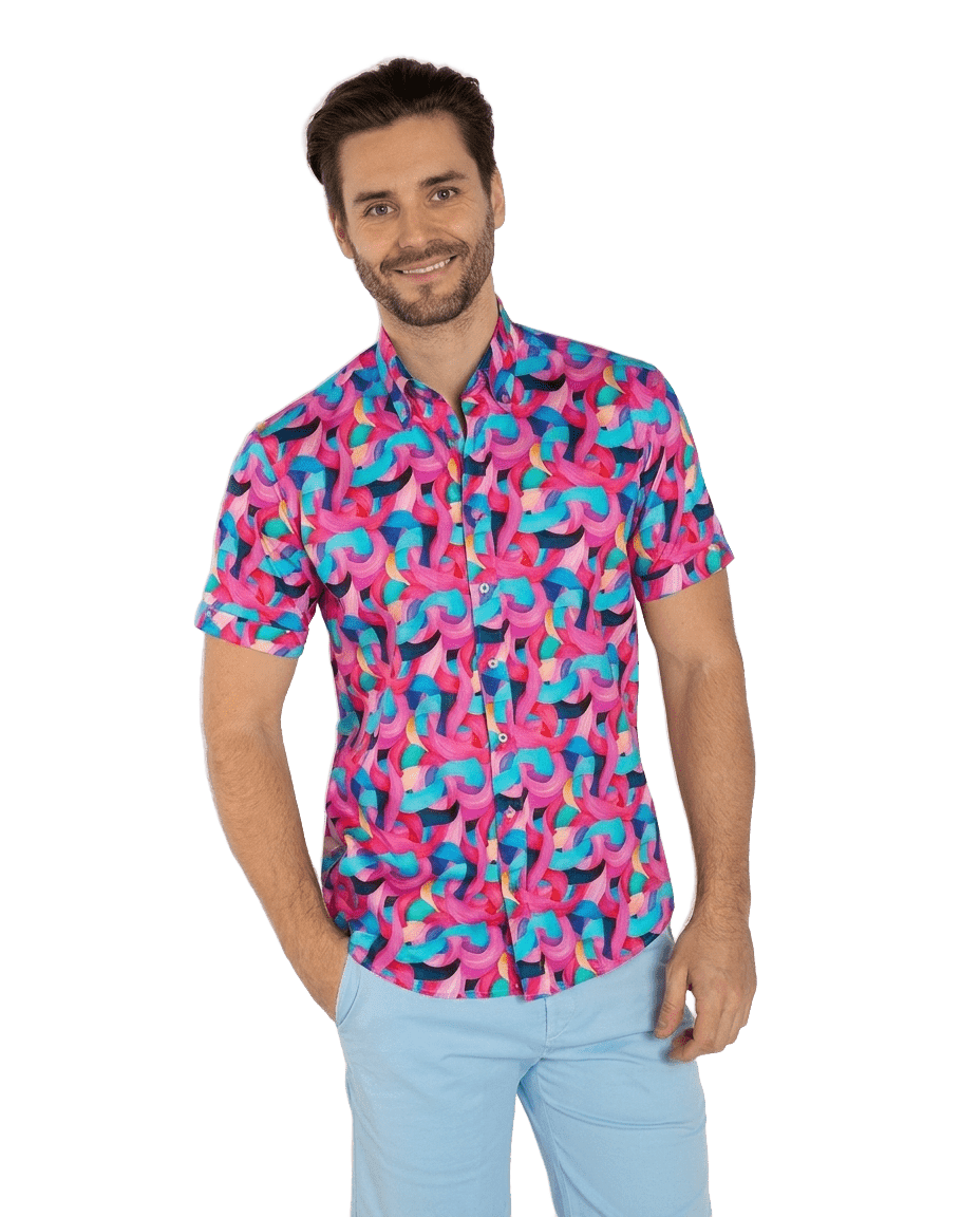 Infinite Swirls Short Sleeve Shirt - Claudio Lugli Shirts