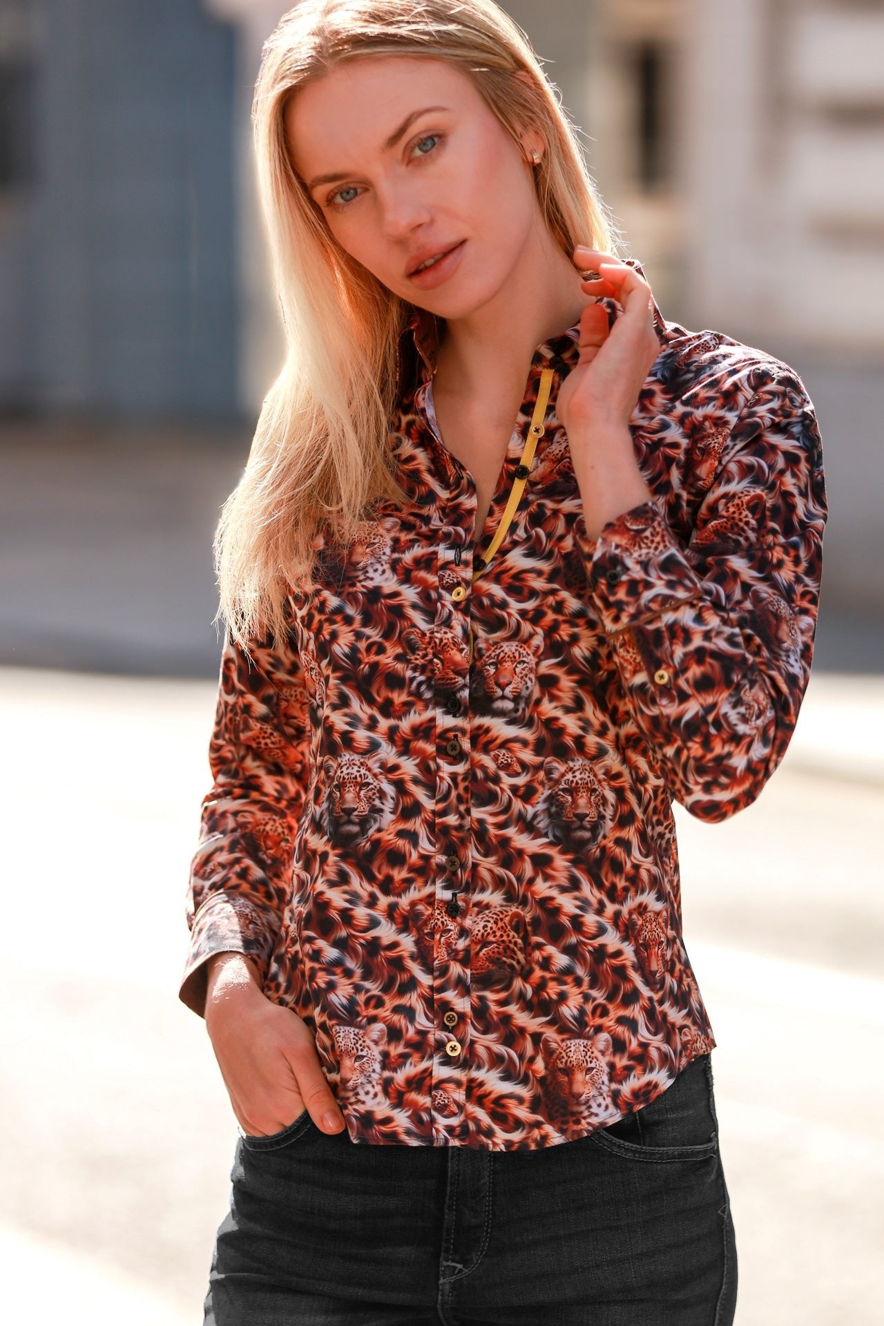 JAGUAR MAJESTY WOMENS PRINT SHIRT - Premium Men's Patterned Shirt by Claudio Lugli | Bold Design, Tailored Fit, Best Printed Shirts