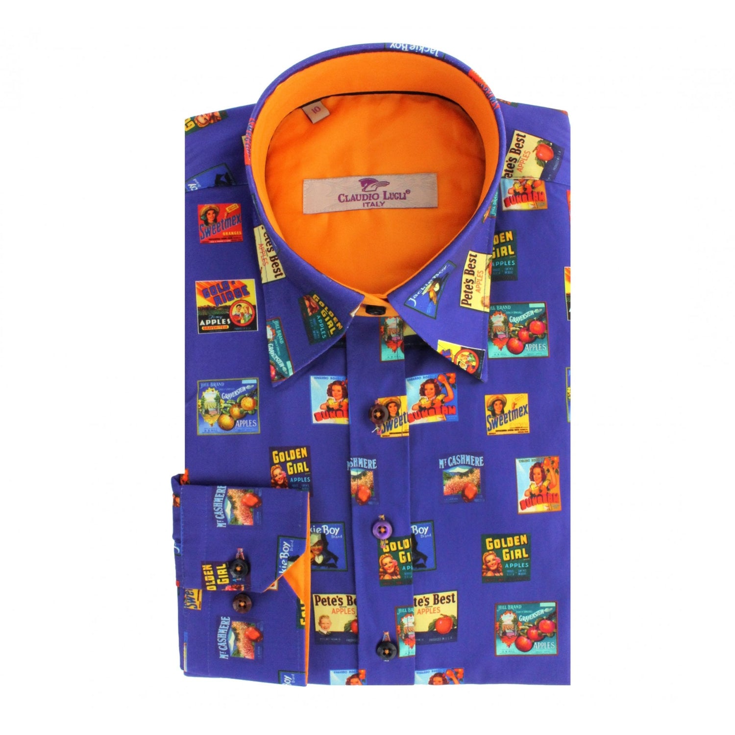 JAM JAR LABEL PRINT WOMENS SHIRT - Premium Men's Patterned Shirt by Claudio Lugli | Bold Design, Tailored Fit, Best Printed Shirts