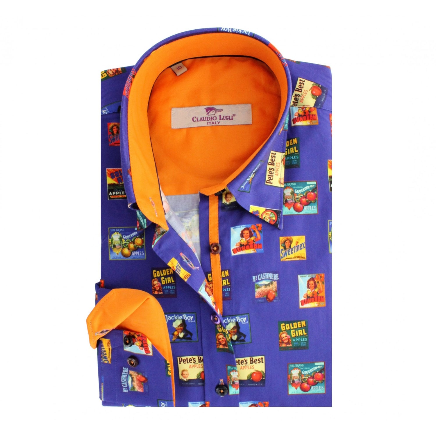 JAM JAR LABEL PRINT WOMENS SHIRT - Premium Men's Patterned Shirt by Claudio Lugli | Bold Design, Tailored Fit, Best Printed Shirts