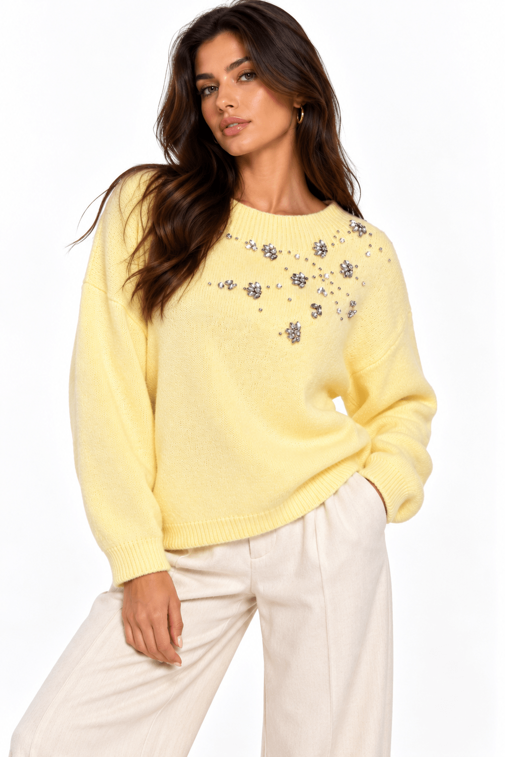 Jewelled Knit Jumper - Claudio Lugli Shirts