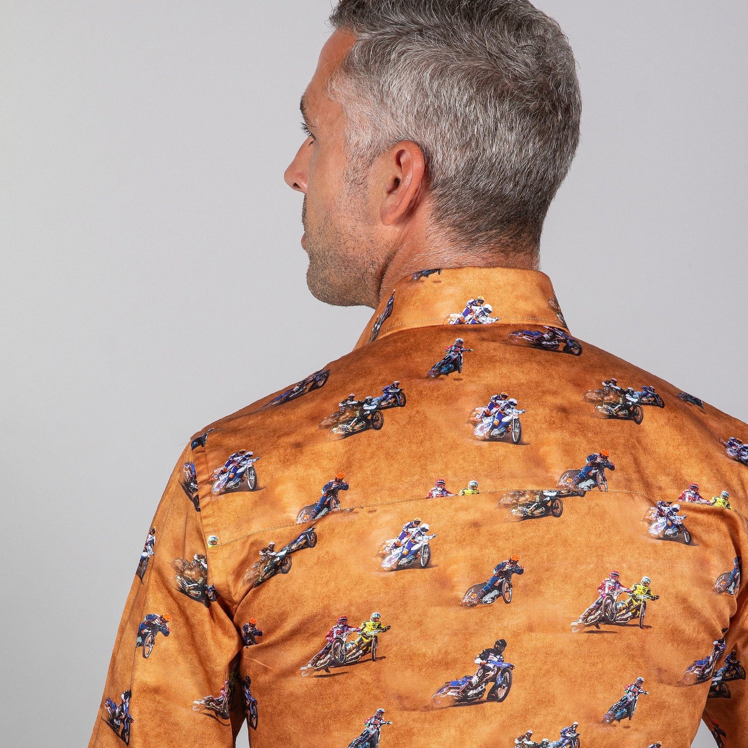 KING OF CLAY SPEEDWAY PRINT SHIRT - Premium Men's Patterned Shirt by Claudio Lugli | Bold Design, Tailored Fit, Best Printed Shirts