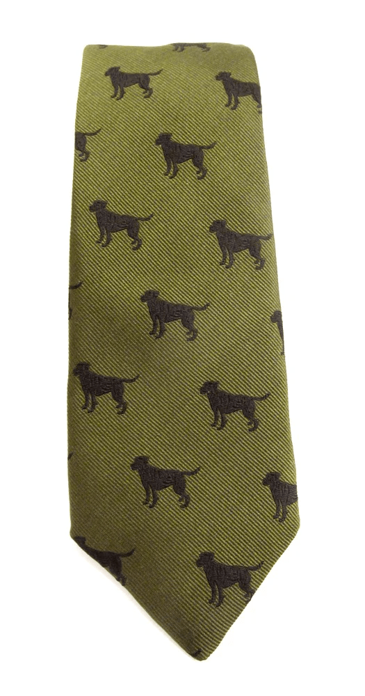 Labrador Country Silk Neck-Tie by Van Buck – Premium Men's Patterned Shirt by Claudio Lugli | Bold Design, Tailored Fit, Best Printed Shirts