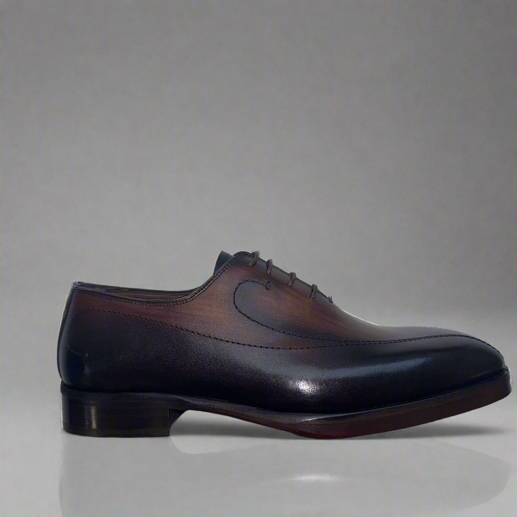 LEATHER HAND PAINTED SHOE - O - 01 - 9337 - Premium Men's Patterned Shirt by Claudio Lugli | Bold Design, Tailored Fit, Best Printed Shirts