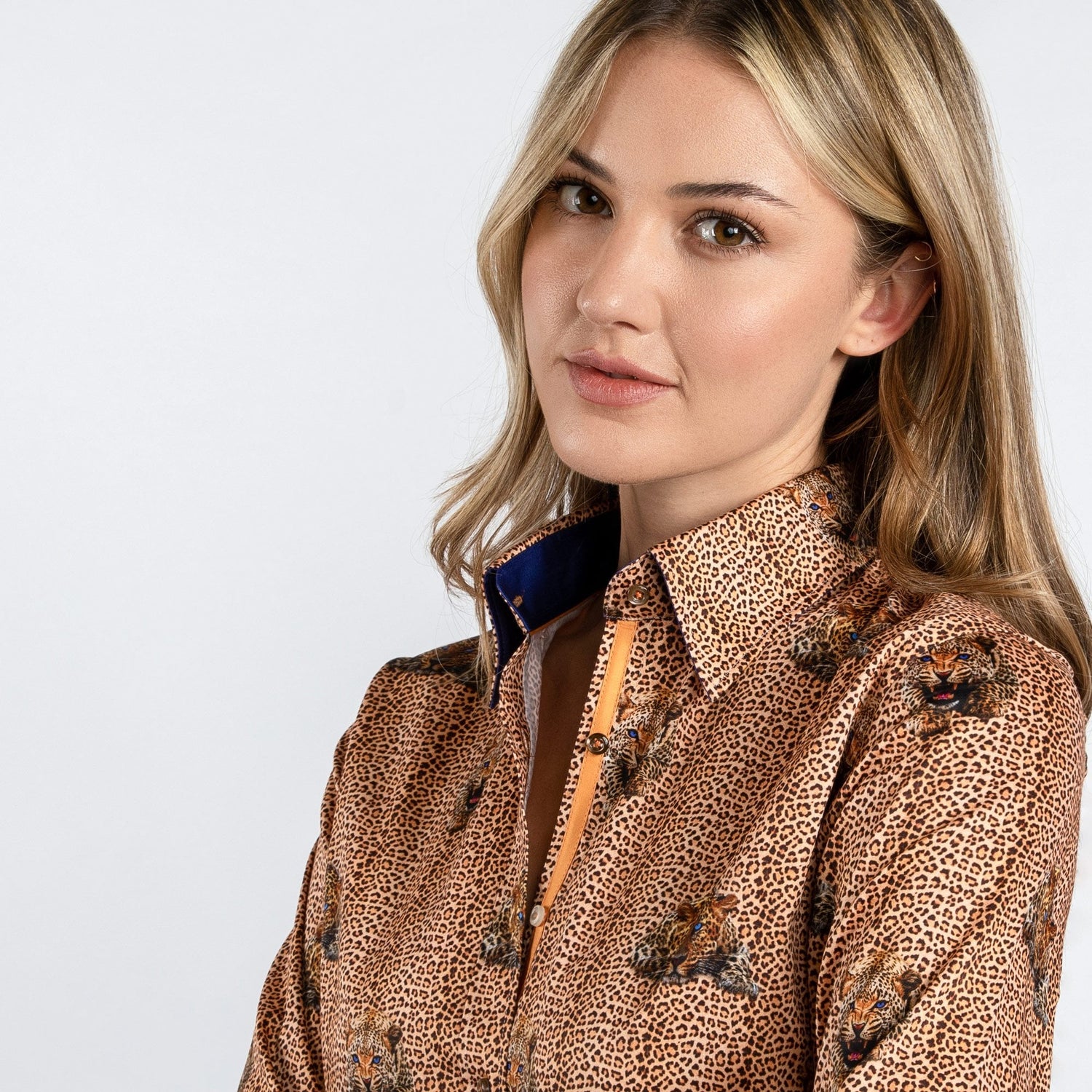 LEOPARD PRINT WOMENS SHIRT - Premium Men's Patterned Shirt by Claudio Lugli | Bold Design, Tailored Fit, Best Printed Shirts