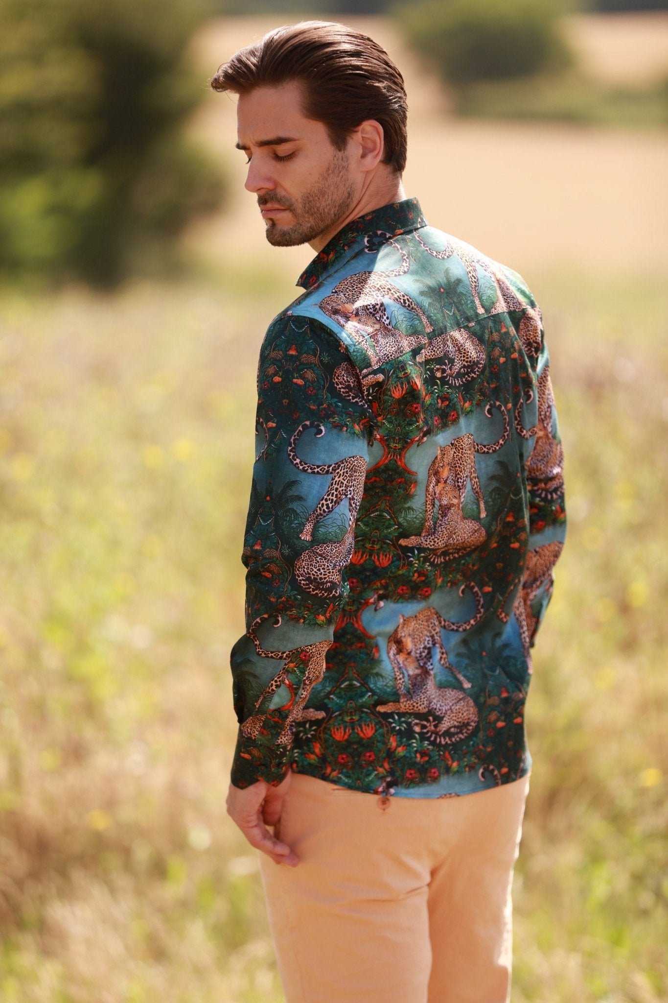 LEOPARD SAFARI PRINT SHIRT - Premium Men's Patterned Shirt by Claudio Lugli | Bold Design, Tailored Fit, Best Printed Shirts