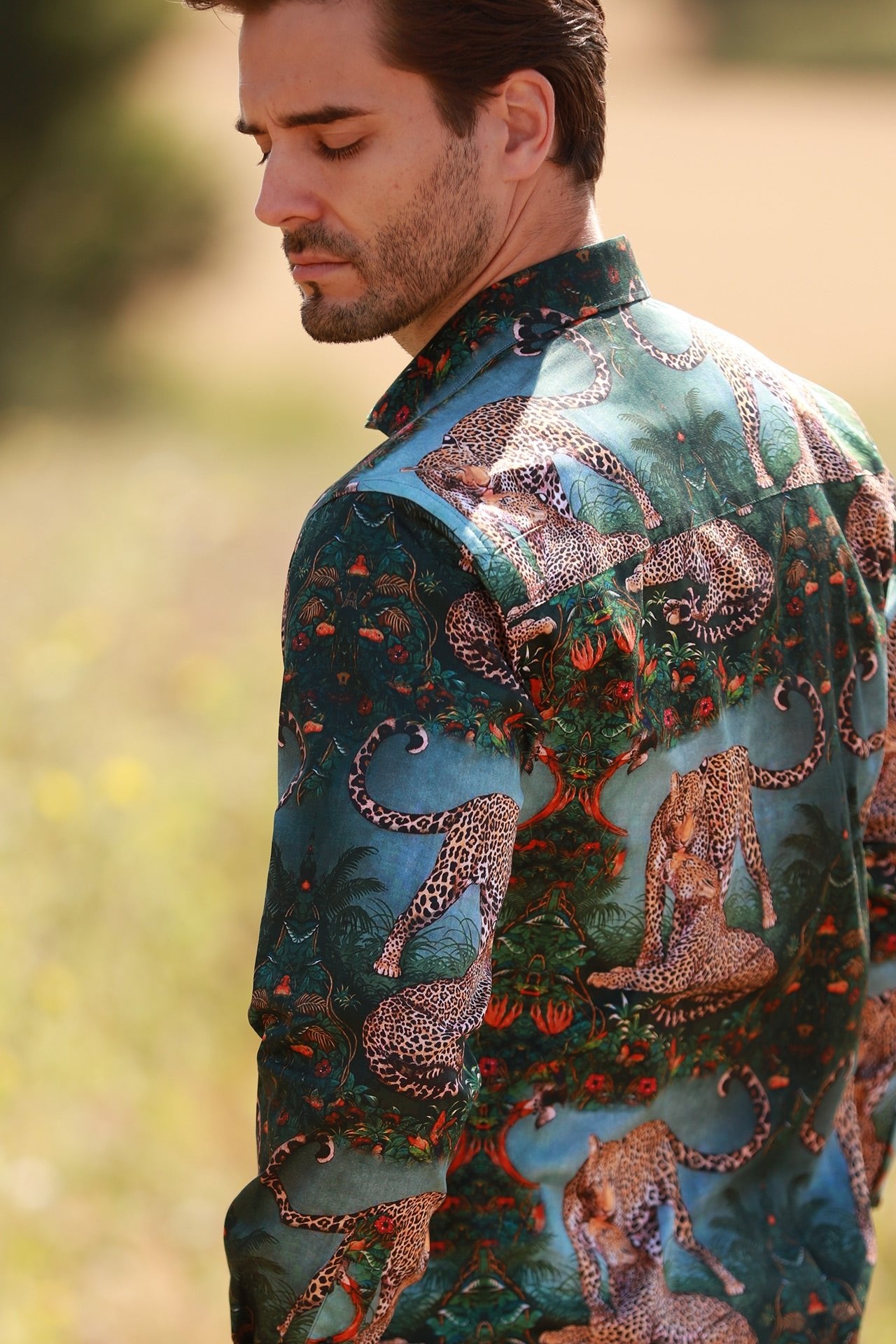 LEOPARD SAFARI PRINT SHIRT - Premium Men's Patterned Shirt by Claudio Lugli | Bold Design, Tailored Fit, Best Printed Shirts
