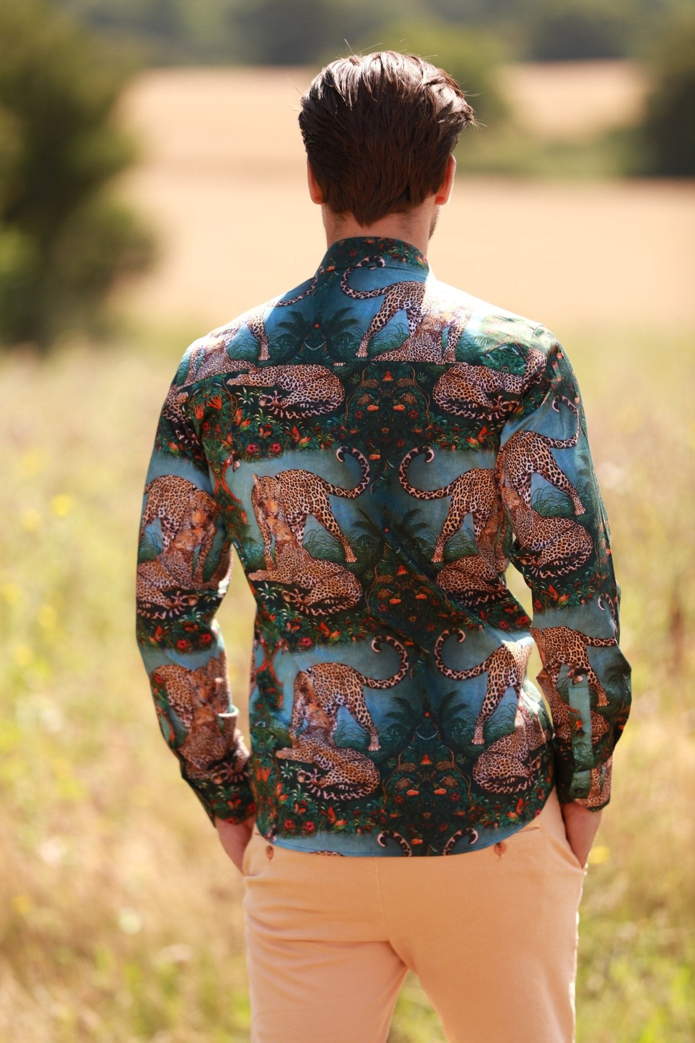 LEOPARD SAFARI PRINT SHIRT - Premium Men's Patterned Shirt by Claudio Lugli | Bold Design, Tailored Fit, Best Printed Shirts