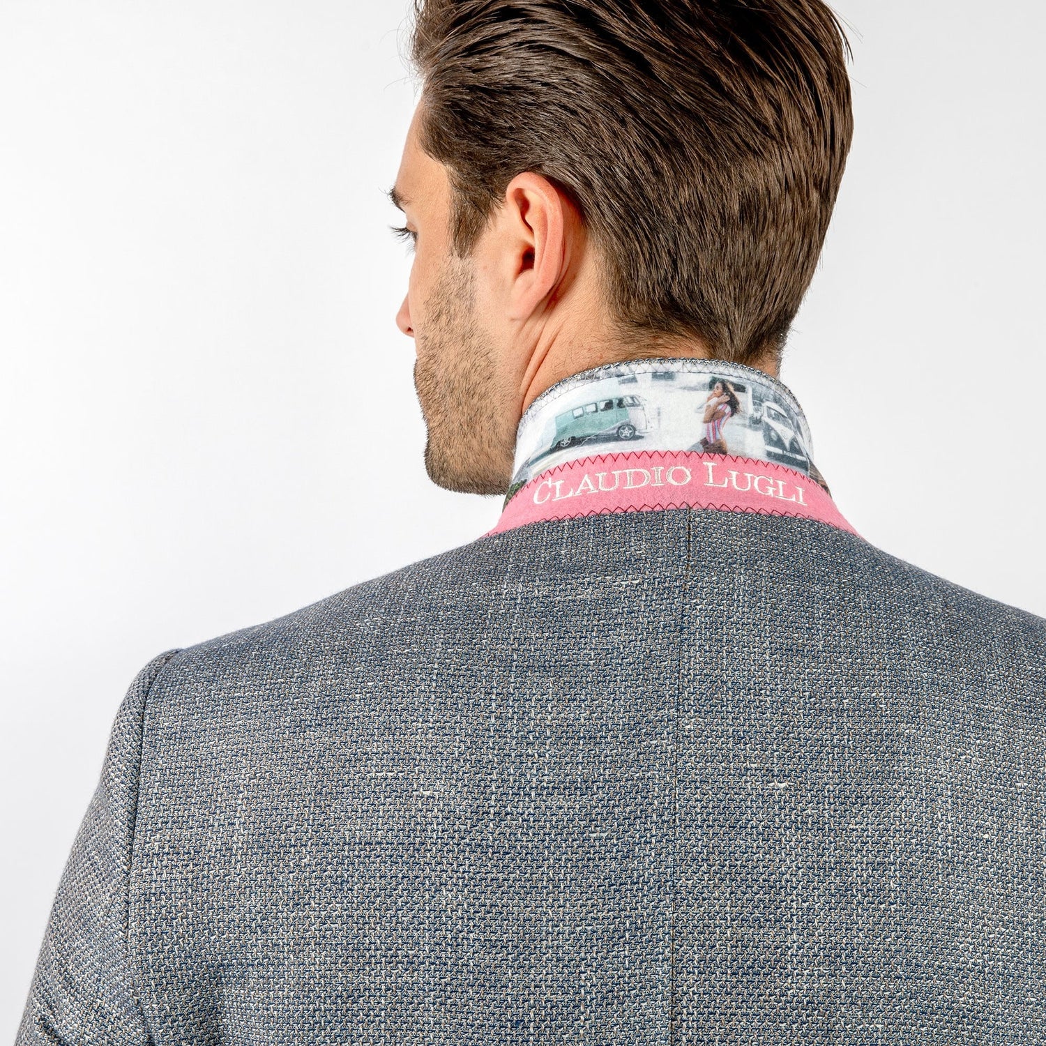 LIGHTWEIGHT TEXTURED SUMMER JACKET – Premium Men's Patterned Shirt by Claudio Lugli | Bold Design, Tailored Fit, Best Printed Shirts