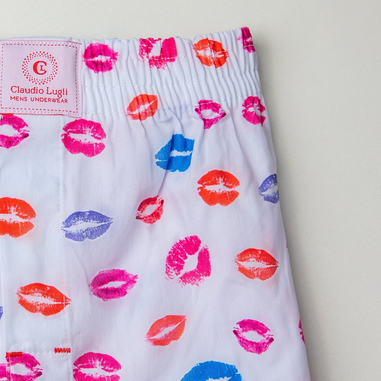 LIPS COTTON POPLIN PRINT BOXER SHORTS - Premium Men's Patterned Shirt by Claudio Lugli | Bold Design, Tailored Fit, Best Printed Shirts