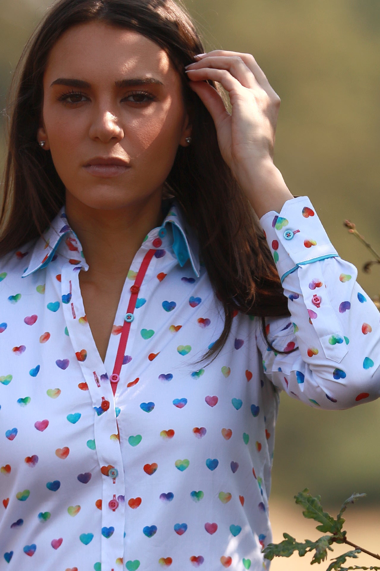 LOVE HEART WOMENS PRINT SHIRT - Premium Men's Patterned Shirt by Claudio Lugli | Bold Design, Tailored Fit, Best Printed Shirts