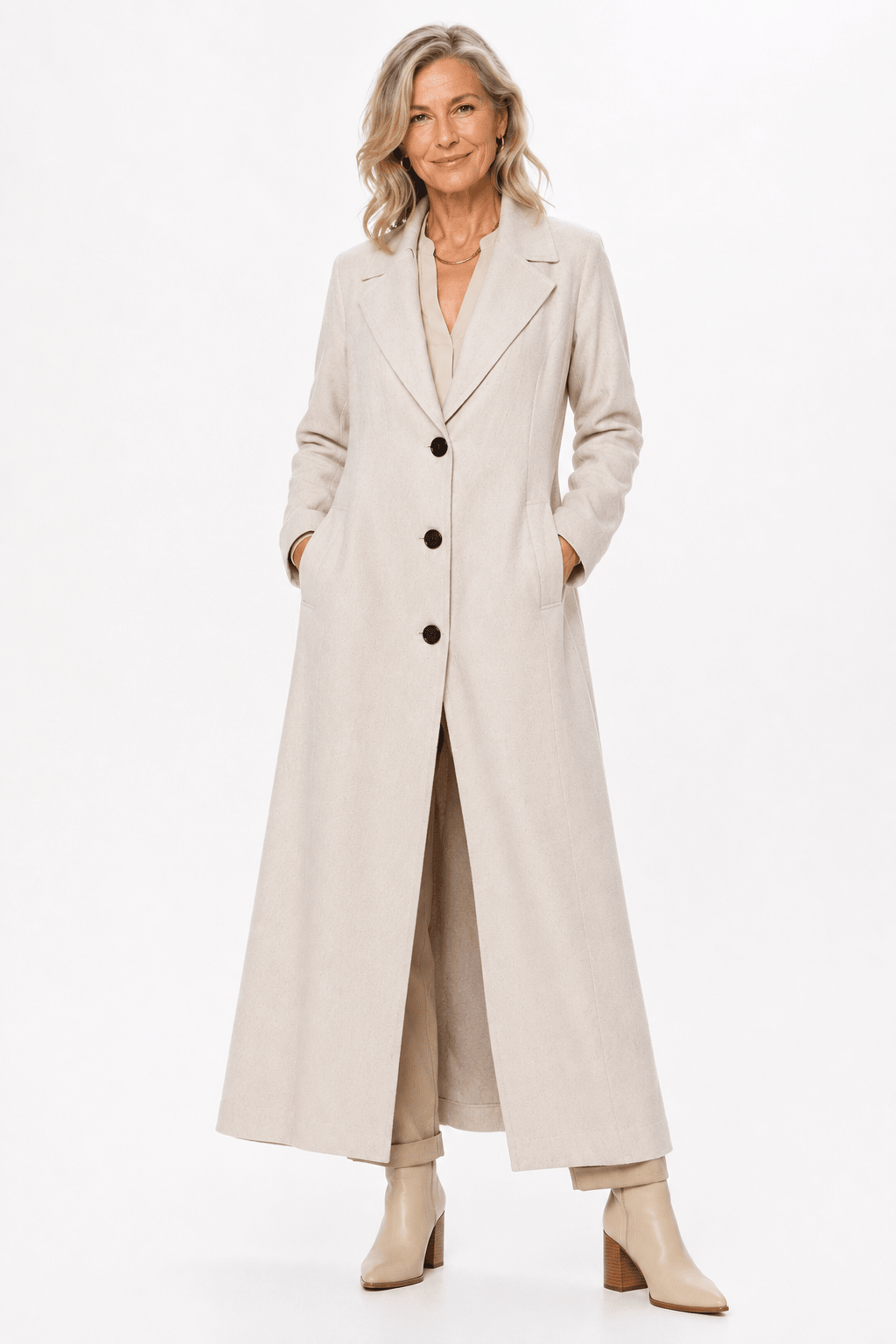 LUXSTYLE Longline Suede - Feel Coat Dress - Claudio Lugli Shirts