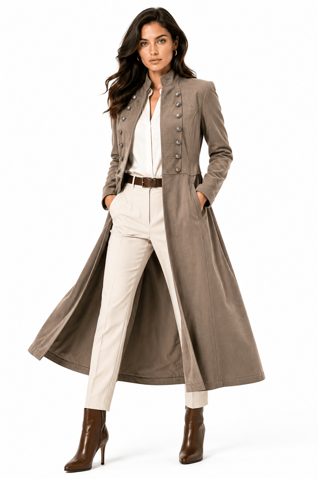 Luxtyle Military Longline Slim Fit Coat - Claudio Lugli Shirts