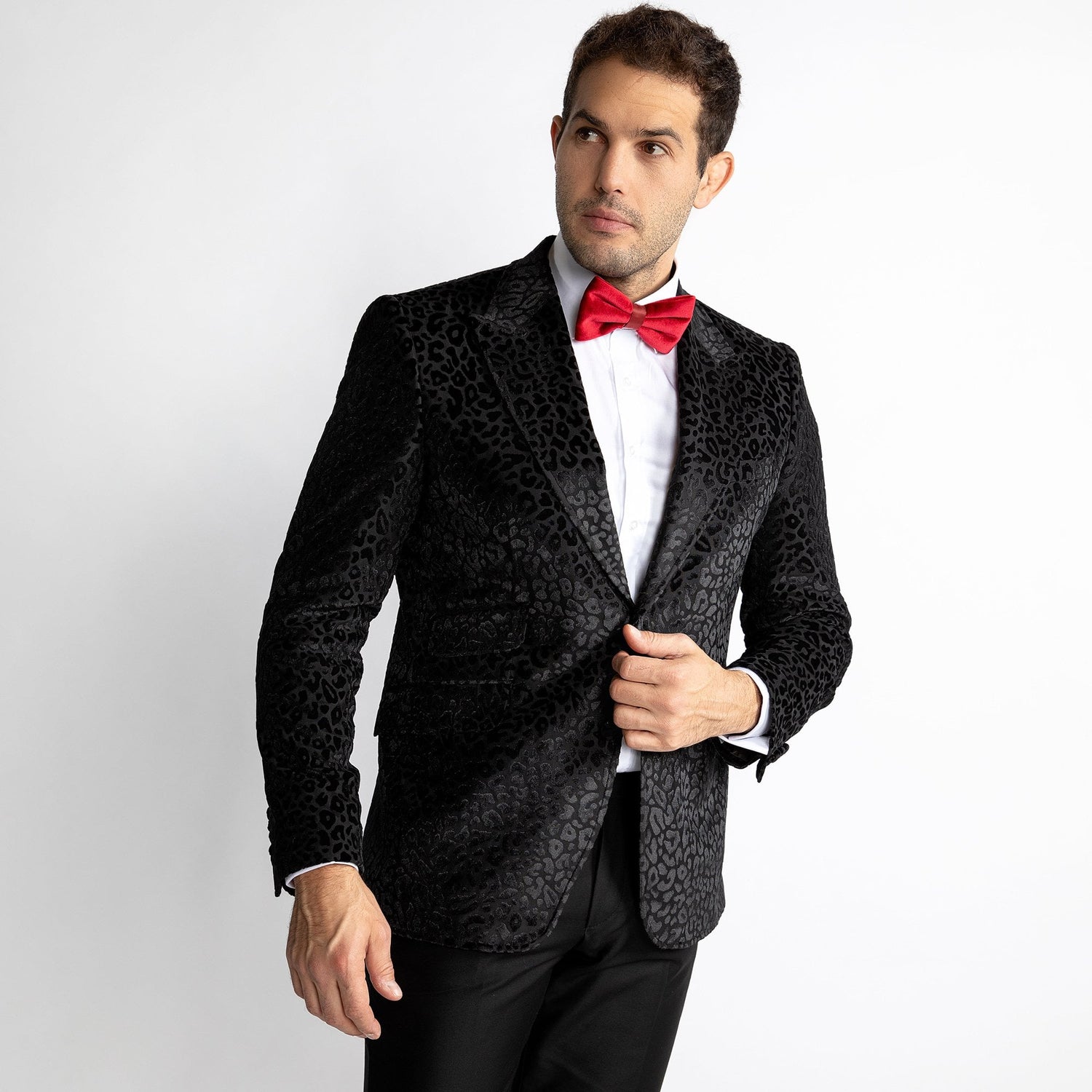 LUXURY FITTED LEOPARD PRINT DINNER JACKET – Premium Men's Patterned Shirt by Claudio Lugli | Bold Design, Tailored Fit, Best Printed Shirts