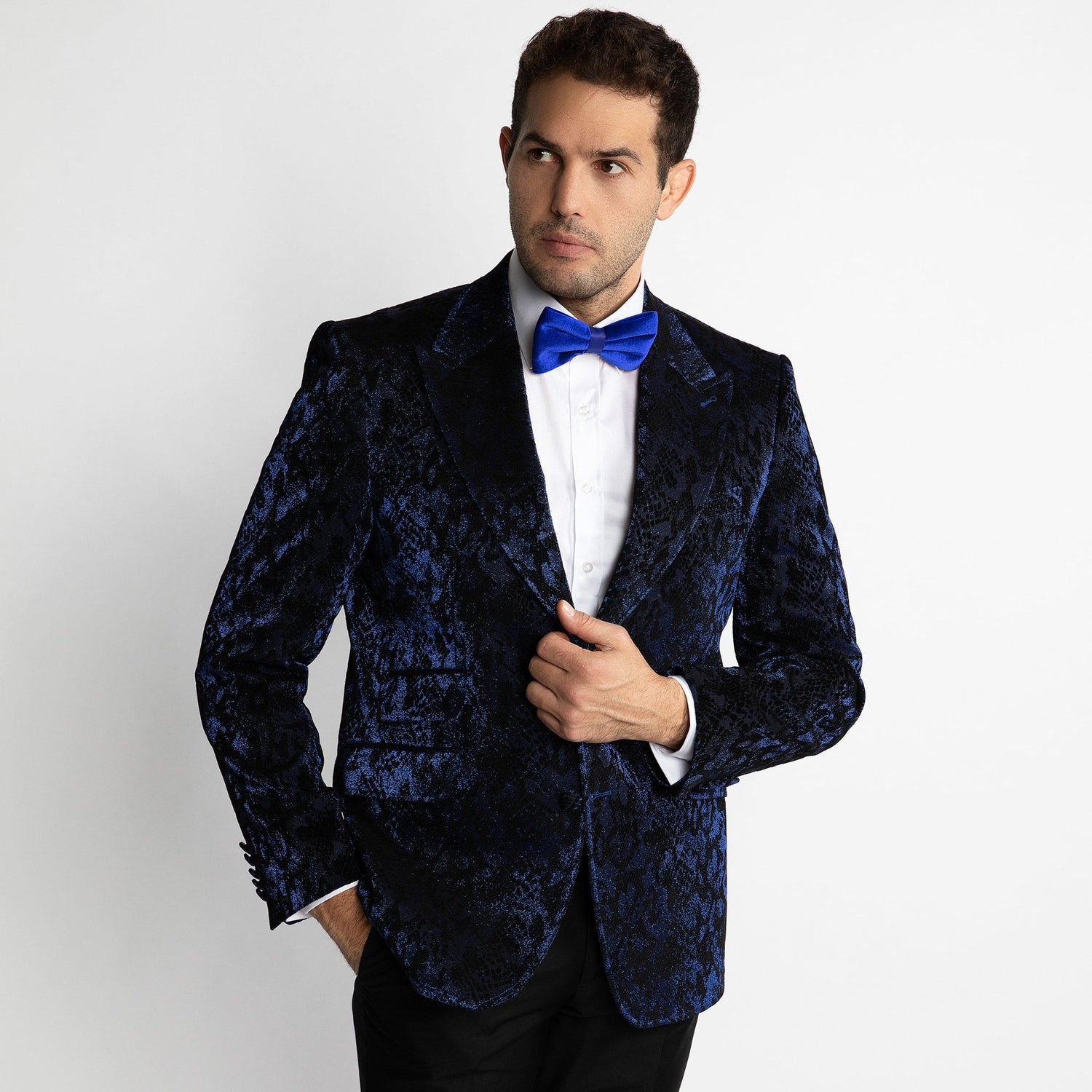 LUXURY FITTED SNAKE SKIN DINNER JACKET - Premium Men's Patterned Shirt by Claudio Lugli | Bold Design, Tailored Fit, Best Printed Shirts