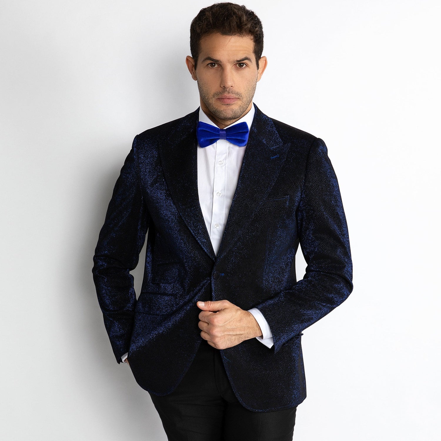 LUXURY FITTED SPARKLING DINNER JACKET – Premium Men's Patterned Shirt by Claudio Lugli | Bold Design, Tailored Fit, Best Printed Shirts