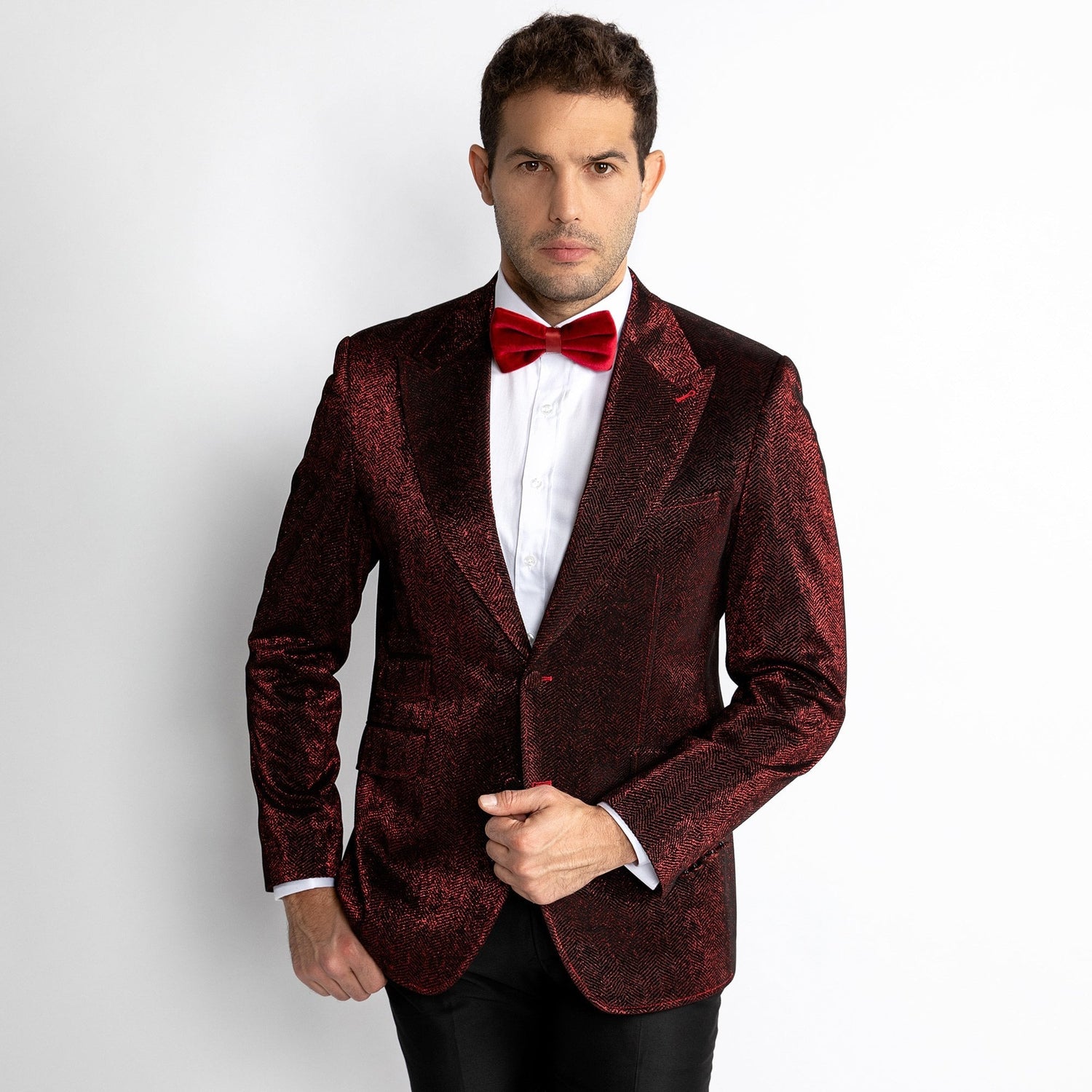 LUXURY FITTED SPARKLING DINNER JACKET – Premium Men's Patterned Shirt by Claudio Lugli | Bold Design, Tailored Fit, Best Printed Shirts